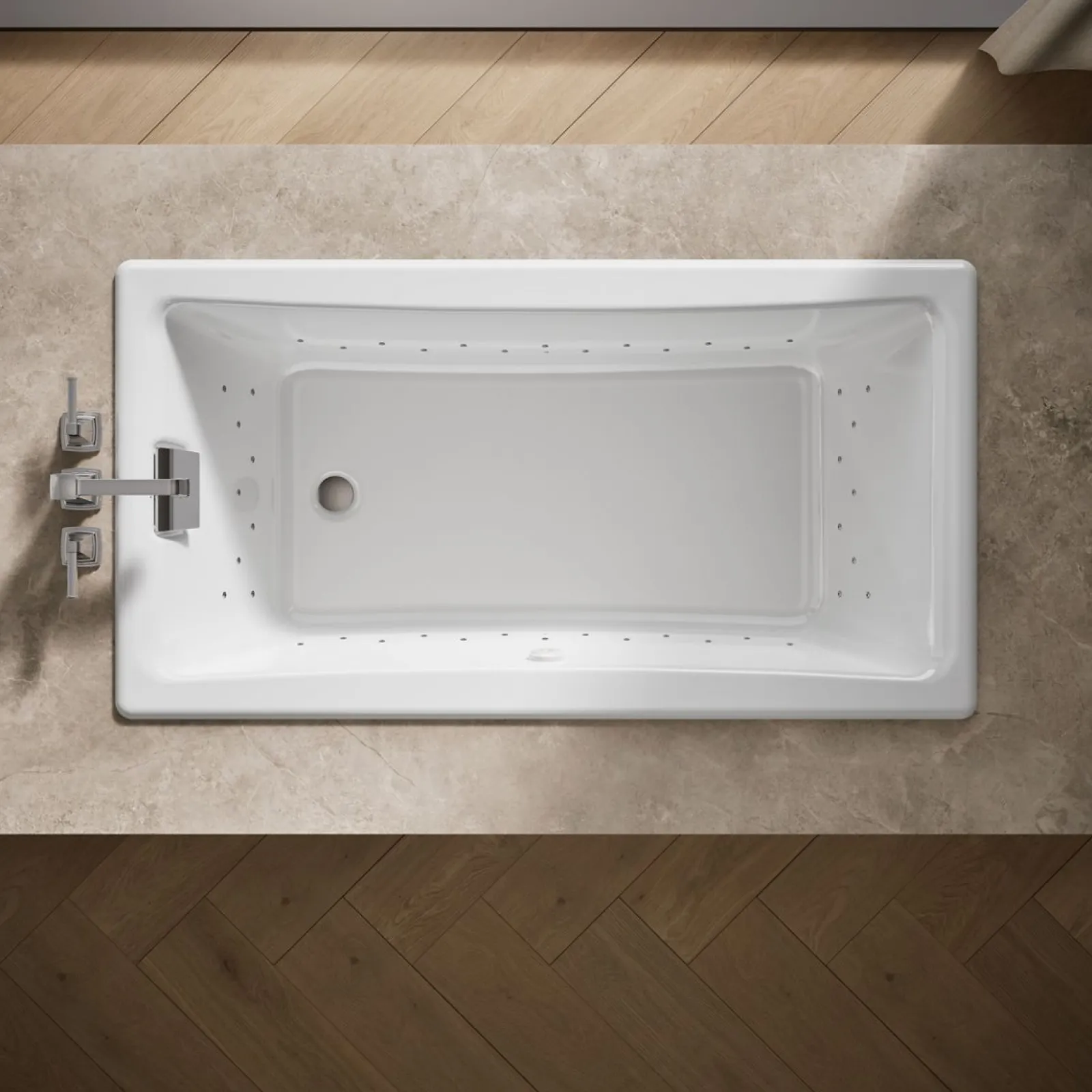 60" x 32" drop-in Heated BubbleMassage™ air bath^Kohler