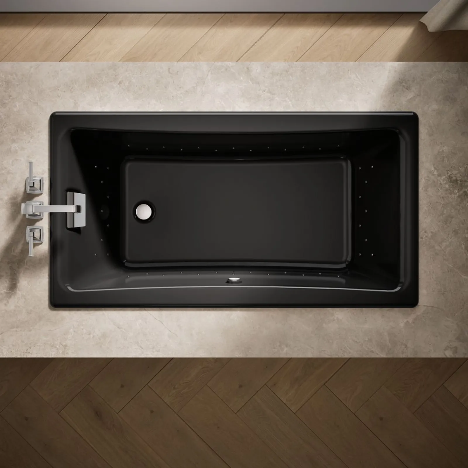 60" x 32" drop-in Heated BubbleMassage™ air bath^Kohler