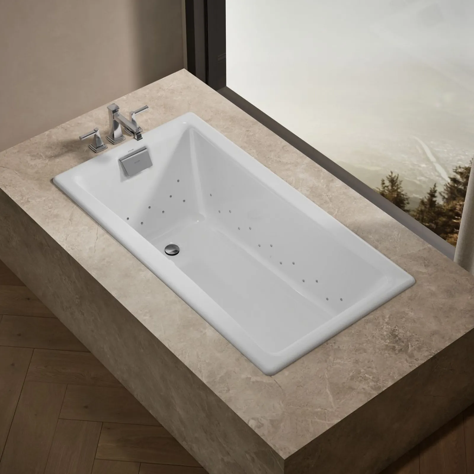 60" x 32" drop-in Heated BubbleMassage™ air bath^Kohler
