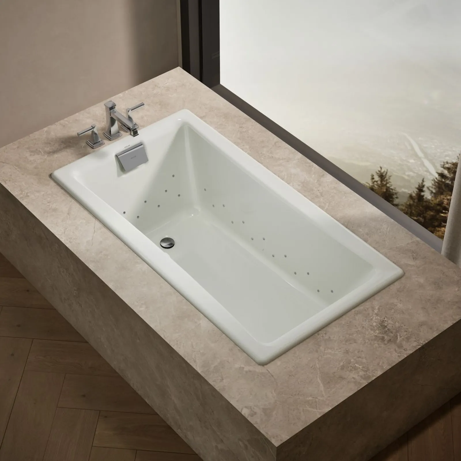 60" x 32" drop-in Heated BubbleMassage™ air bath^Kohler