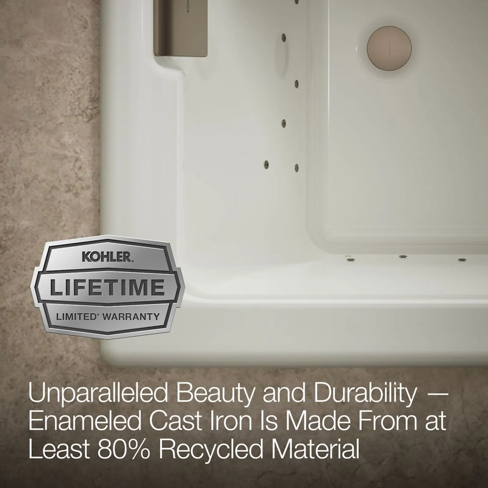 66" x 36" drop-in Heated BubbleMassage™ air bath^Kohler Sale