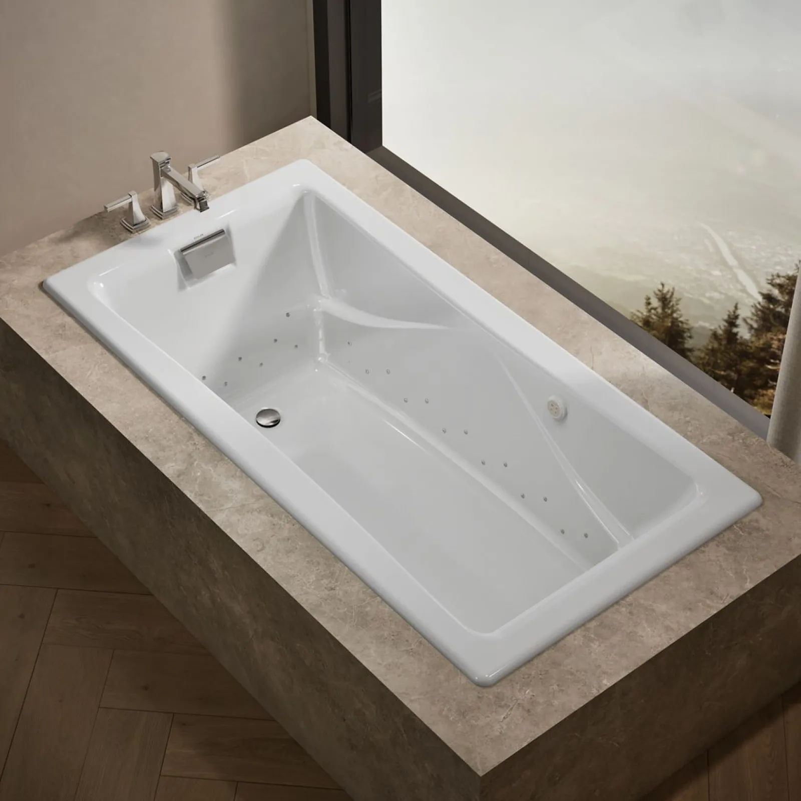 71-3/4" x 36" drop-in Heated BubbleMassage™ air bath^Kohler Hot