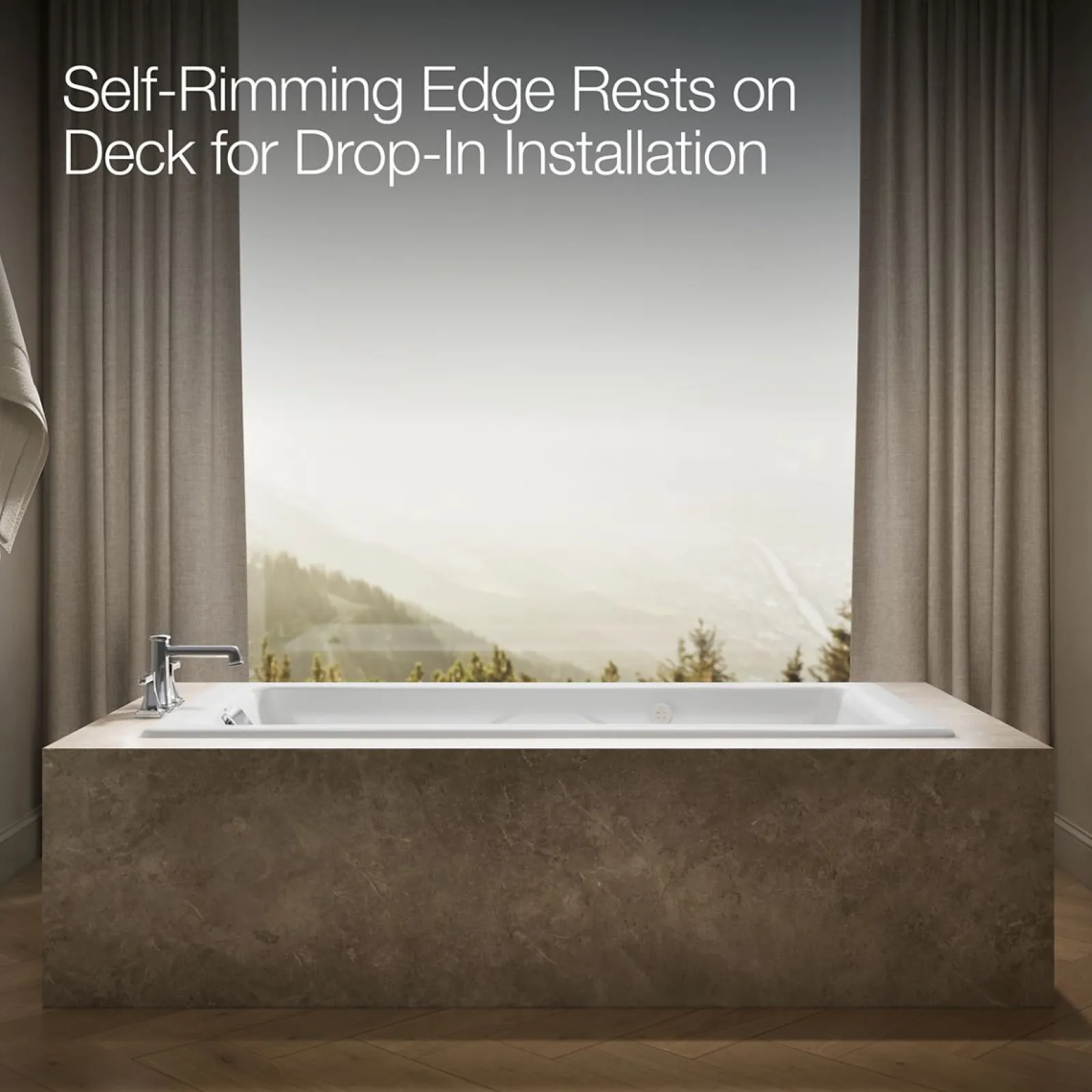 71-3/4" x 36" drop-in Heated BubbleMassage™ air bath^Kohler New