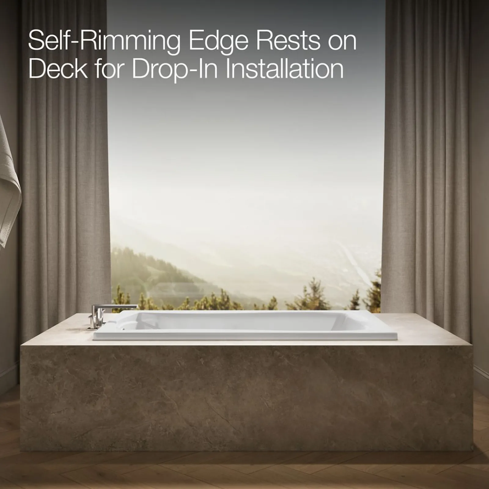 60" x 36" drop-in heated whirlpool bath^Kohler Online