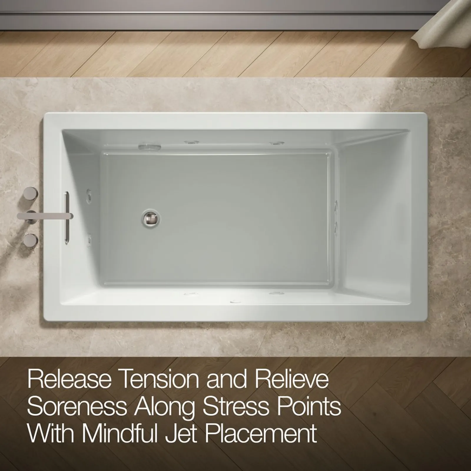 66" x 36" drop-in heated whirlpool bath^Kohler New