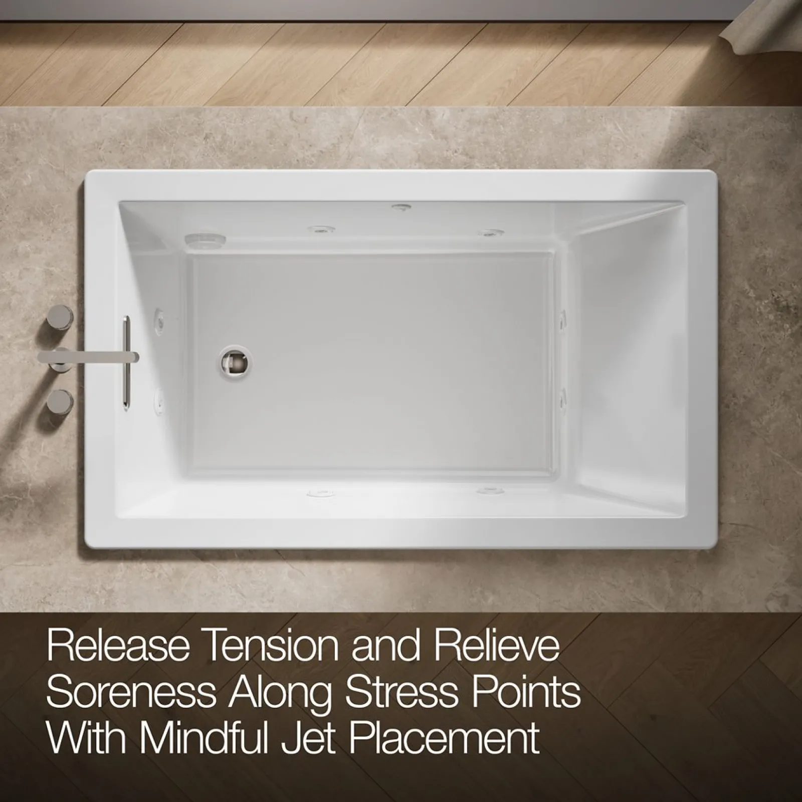 60" x 36" drop-in heated whirlpool bath^Kohler Online