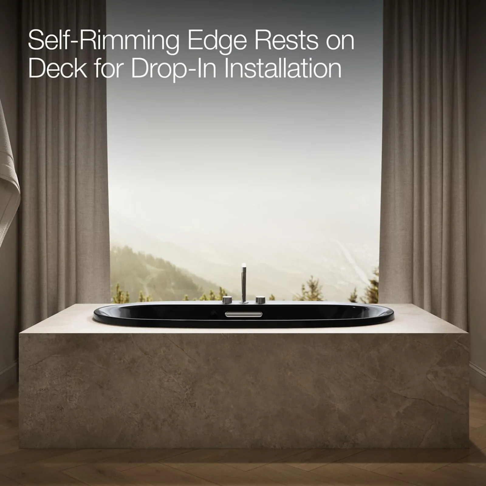 66" x 36" drop-in heated whirlpool bath^Kohler New