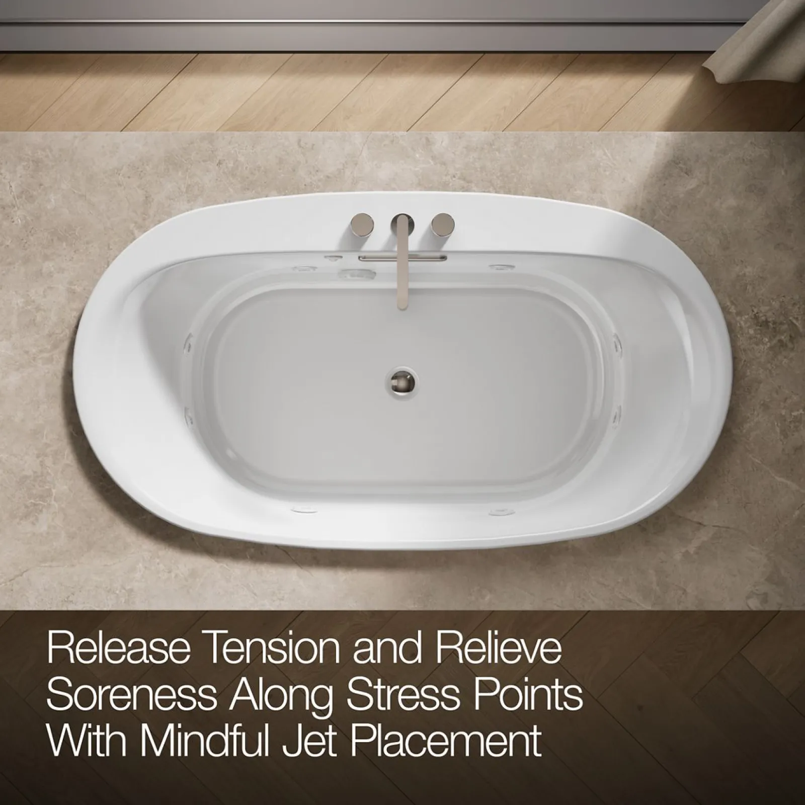 66" x 36" drop-in heated whirlpool bath^Kohler New