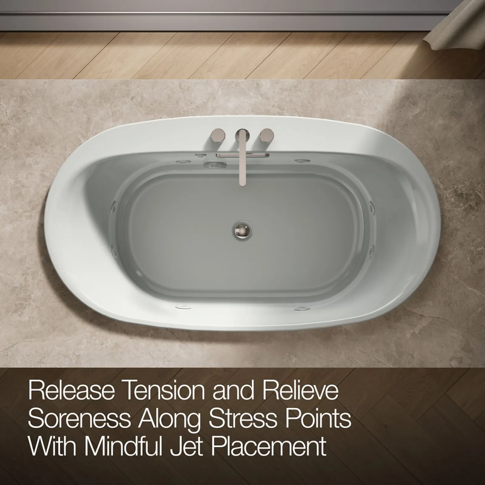 66" x 36" drop-in heated whirlpool bath^Kohler New