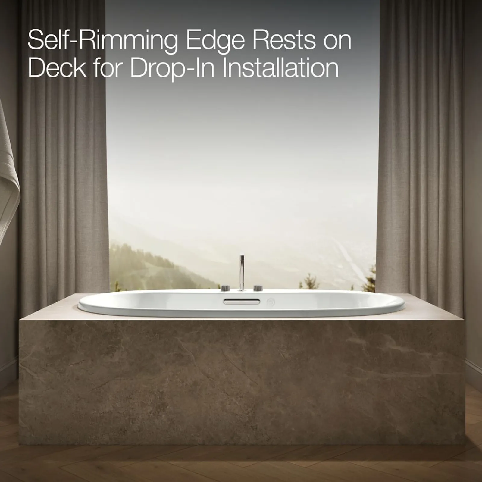 72" x 42" drop-in heated whirlpool bath^Kohler New
