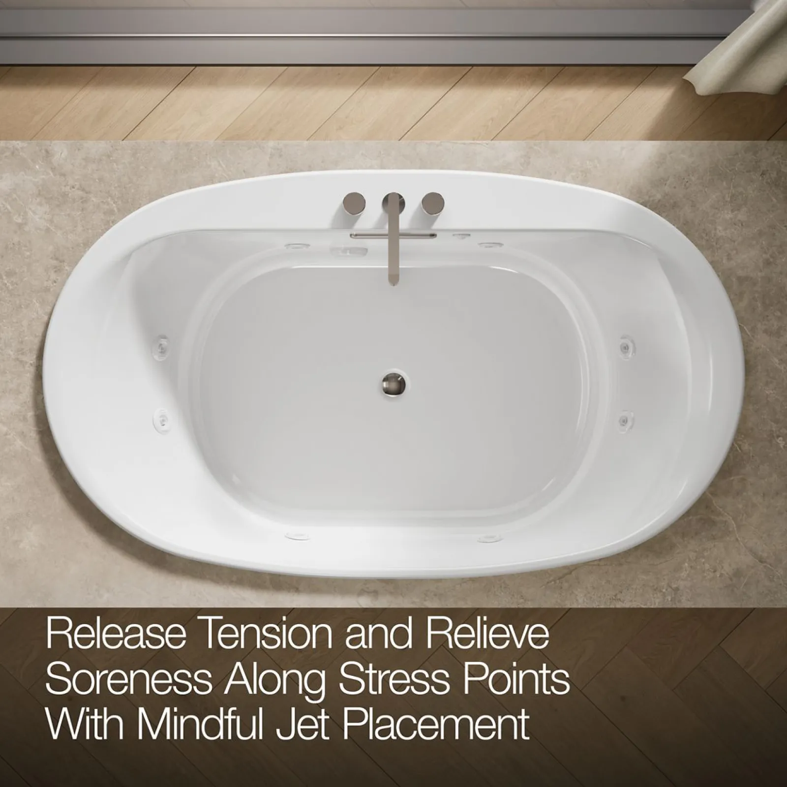 72" x 42" drop-in heated whirlpool bath^Kohler New