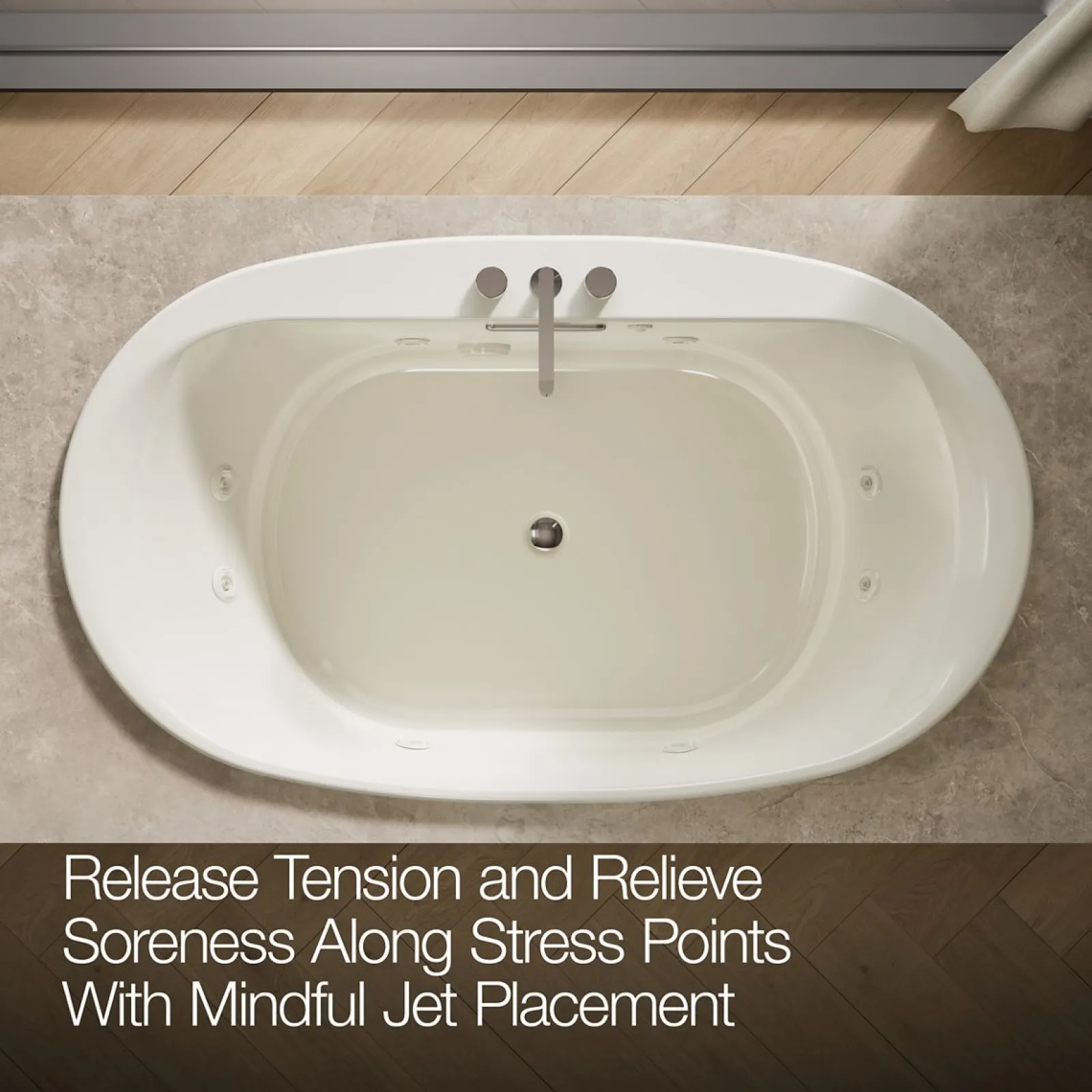72" x 42" drop-in heated whirlpool bath^Kohler New