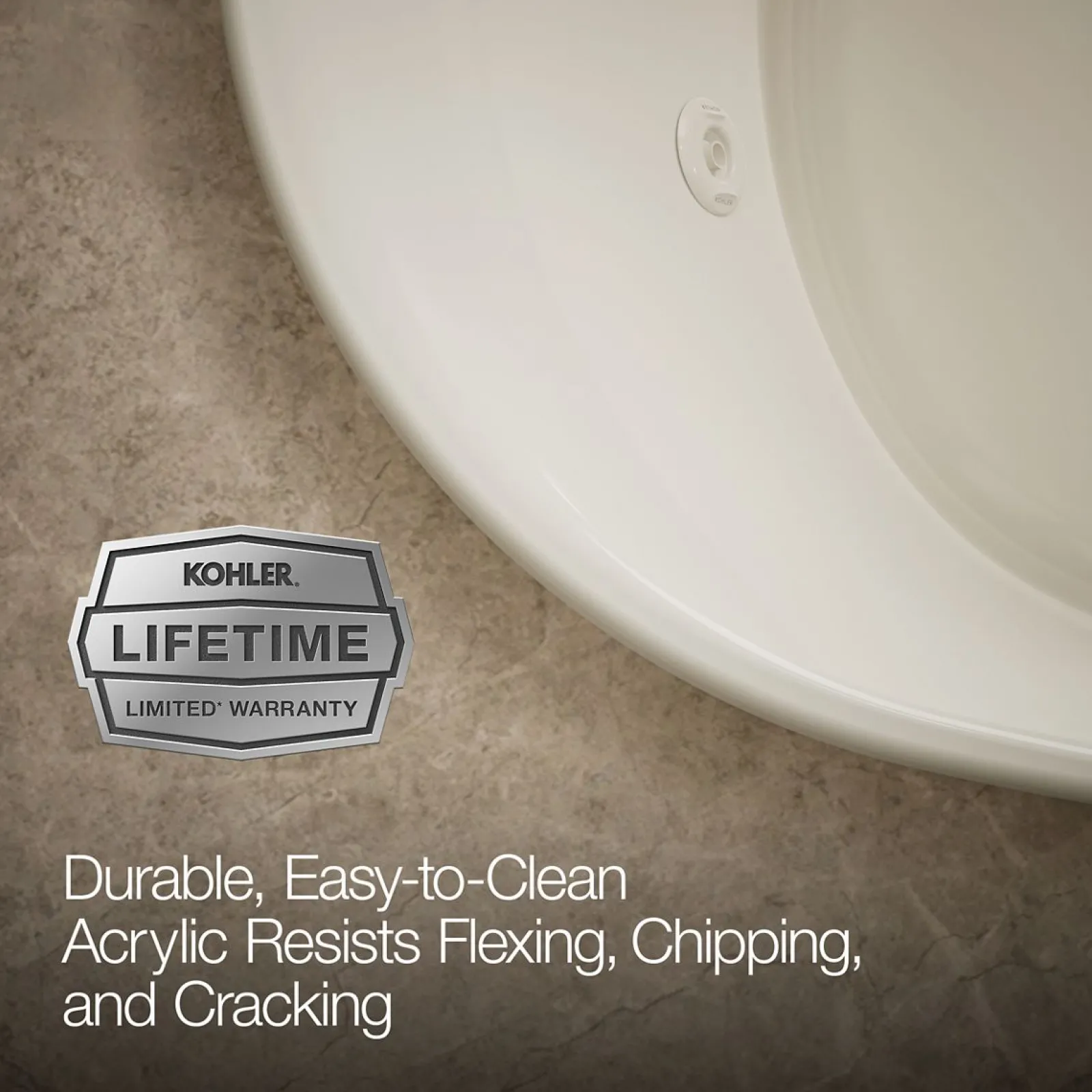 72" x 42" drop-in heated whirlpool bath^Kohler New