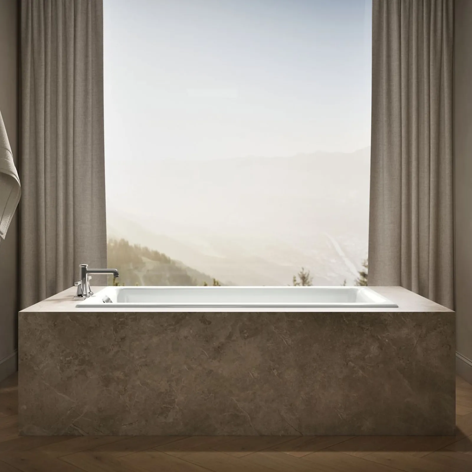 66" x 36" drop-in/undermount bath^Kohler