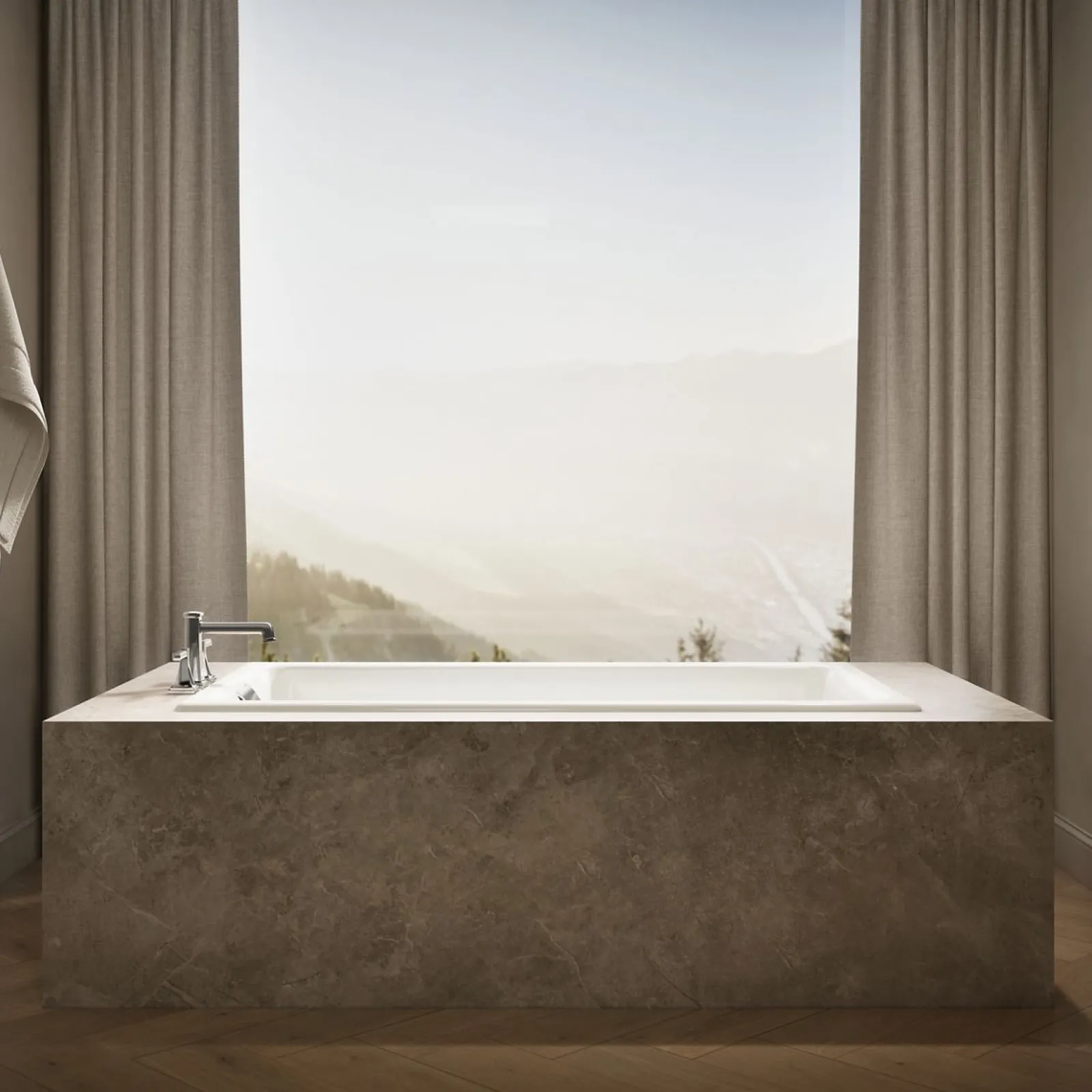 66" x 36" drop-in/undermount bath^Kohler
