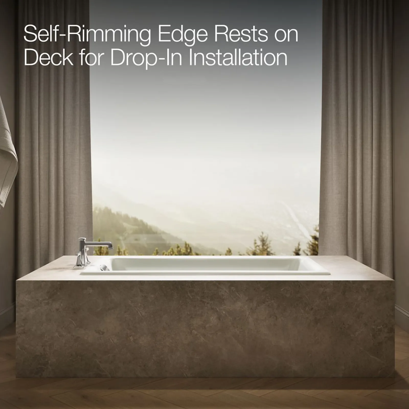 60" x 32" drop-in/undermount whirlpool bath^Kohler Hot