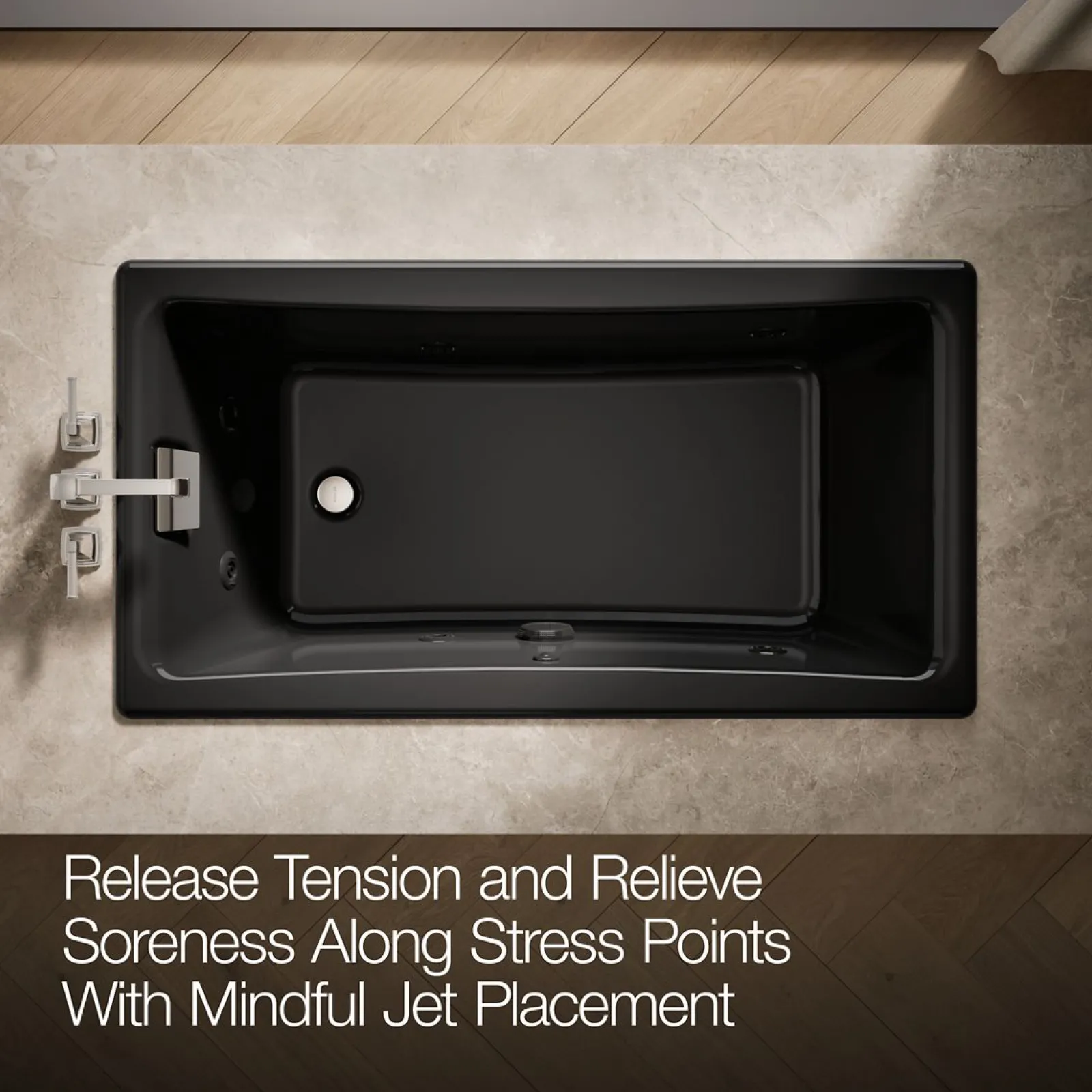 60" x 32" drop-in/undermount whirlpool bath^Kohler Hot
