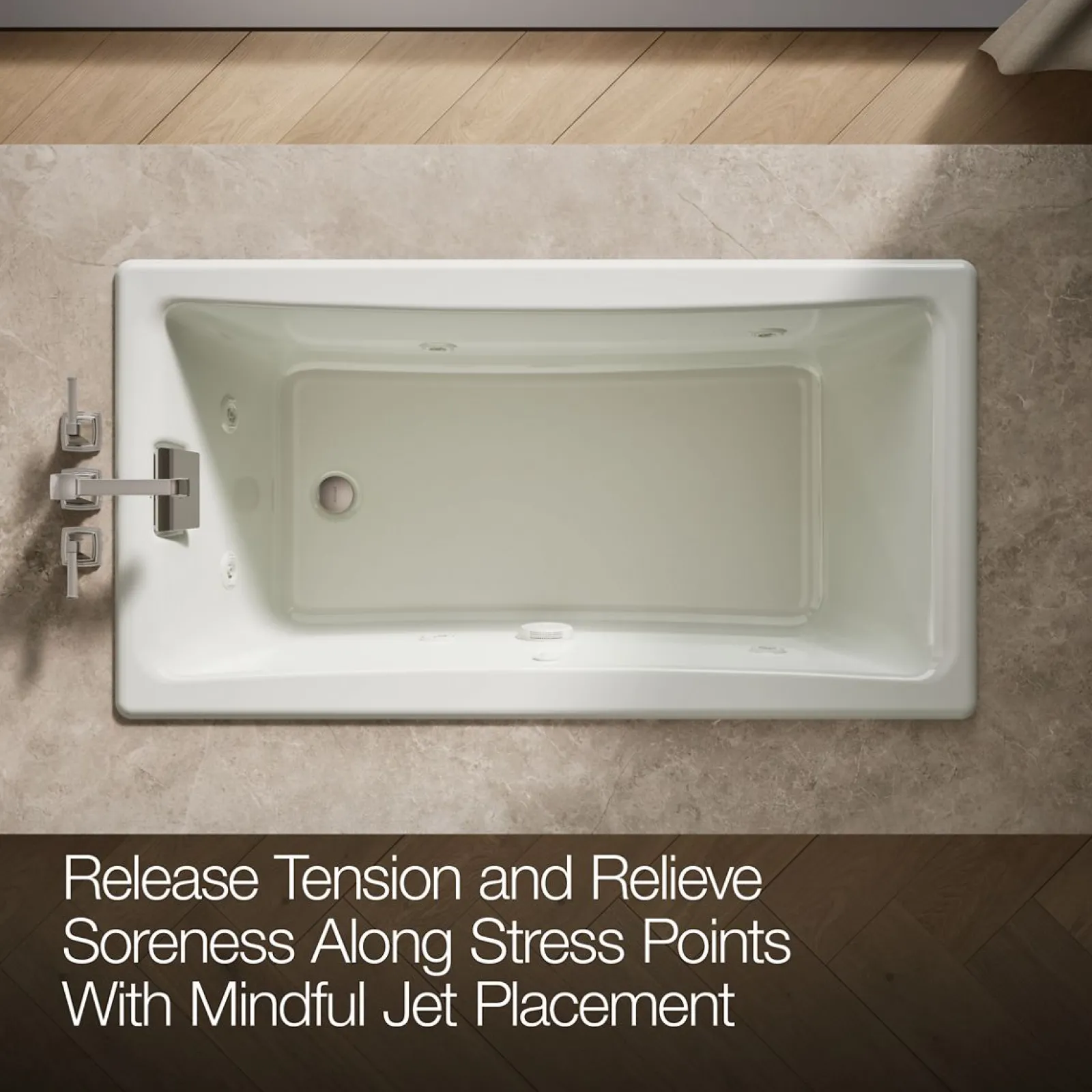 60" x 32" drop-in/undermount whirlpool bath^Kohler Hot