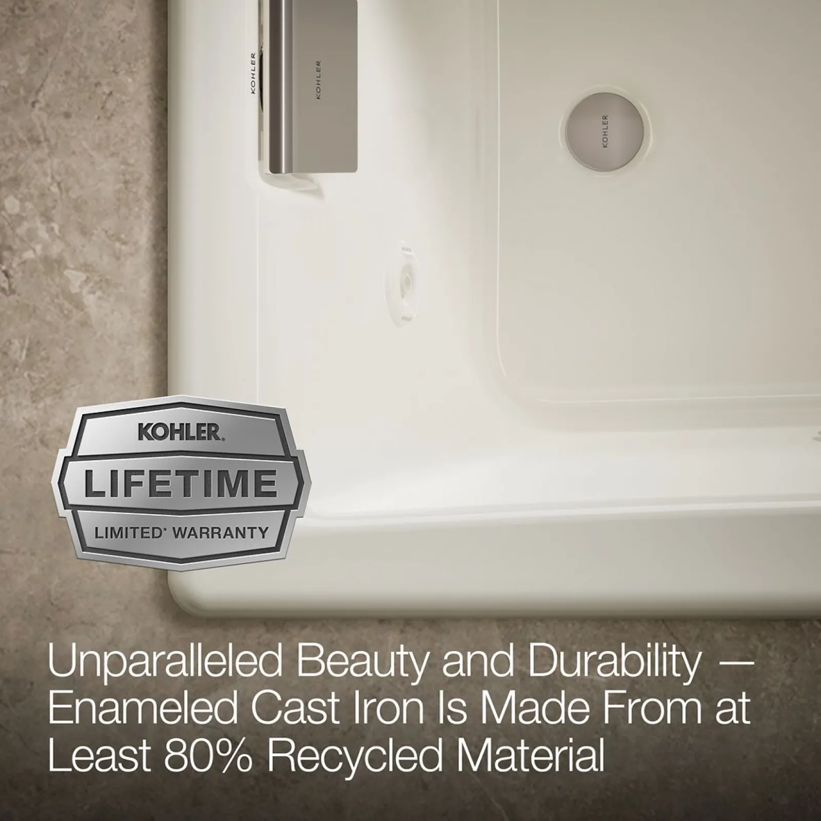 60" x 32" drop-in/undermount whirlpool bath^Kohler Hot