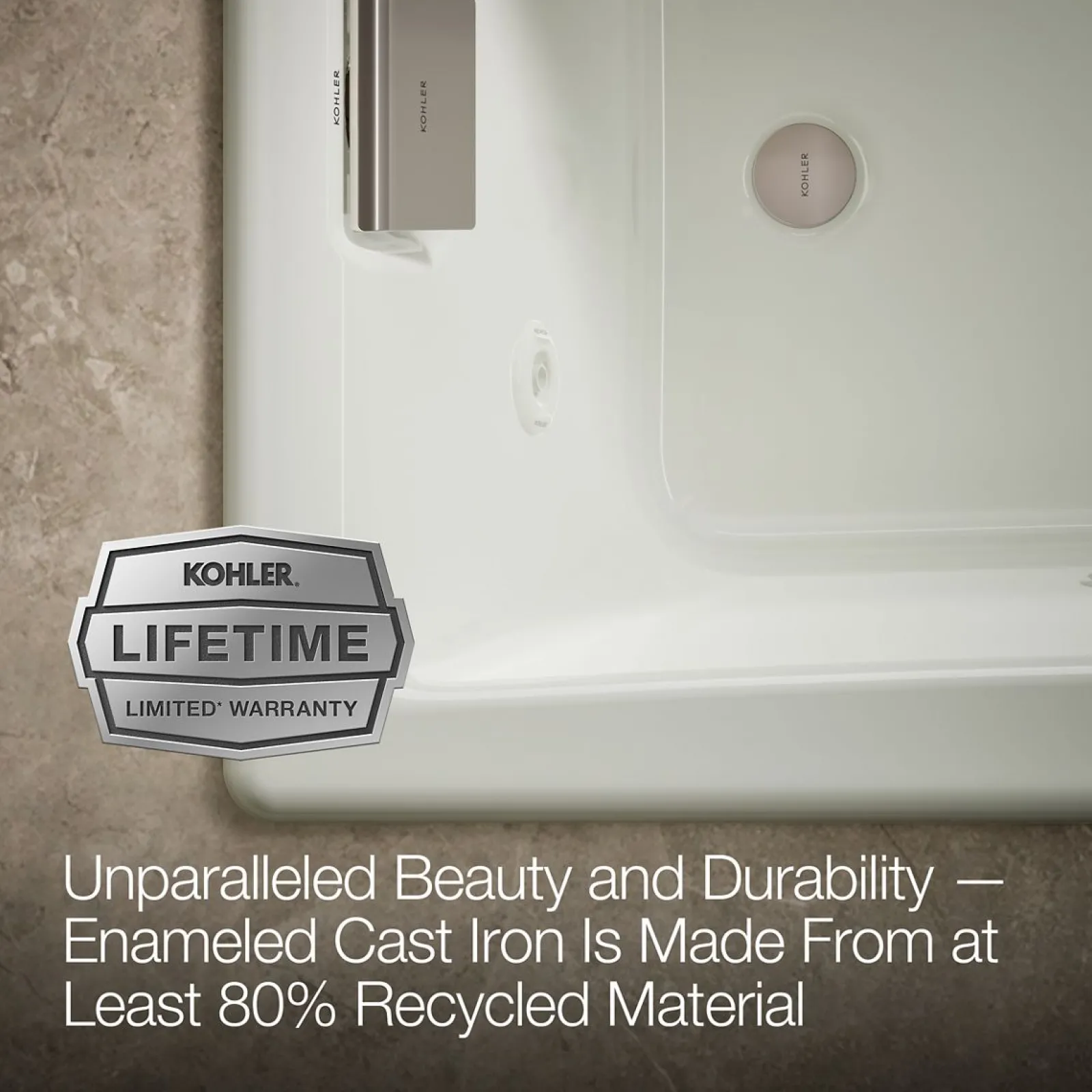 60" x 32" drop-in/undermount whirlpool bath^Kohler Hot