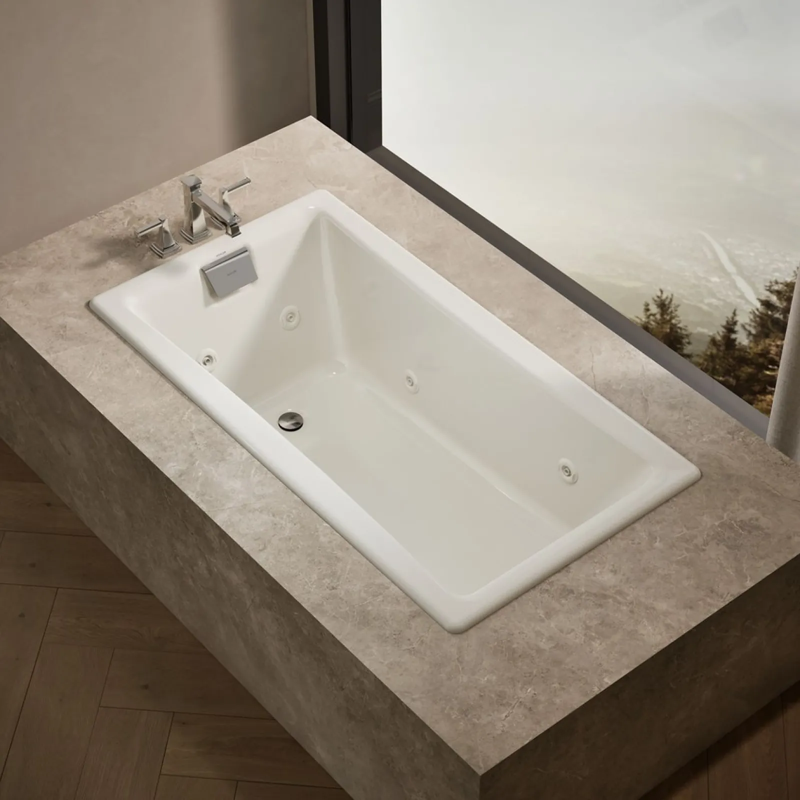60" x 32" drop-in/undermount whirlpool bath^Kohler Hot