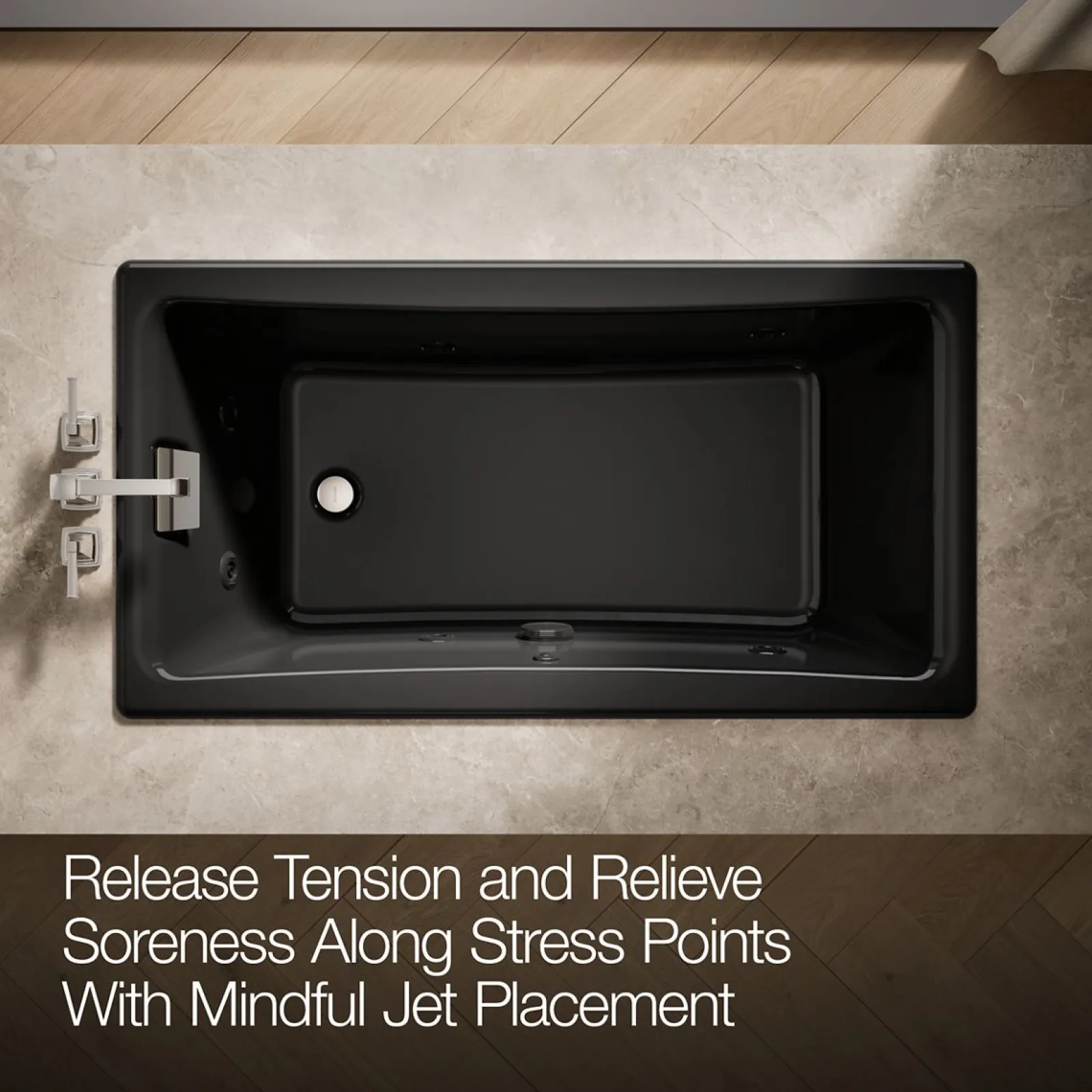 60" x 32" drop-in/undermount whirlpool bath^Kohler New
