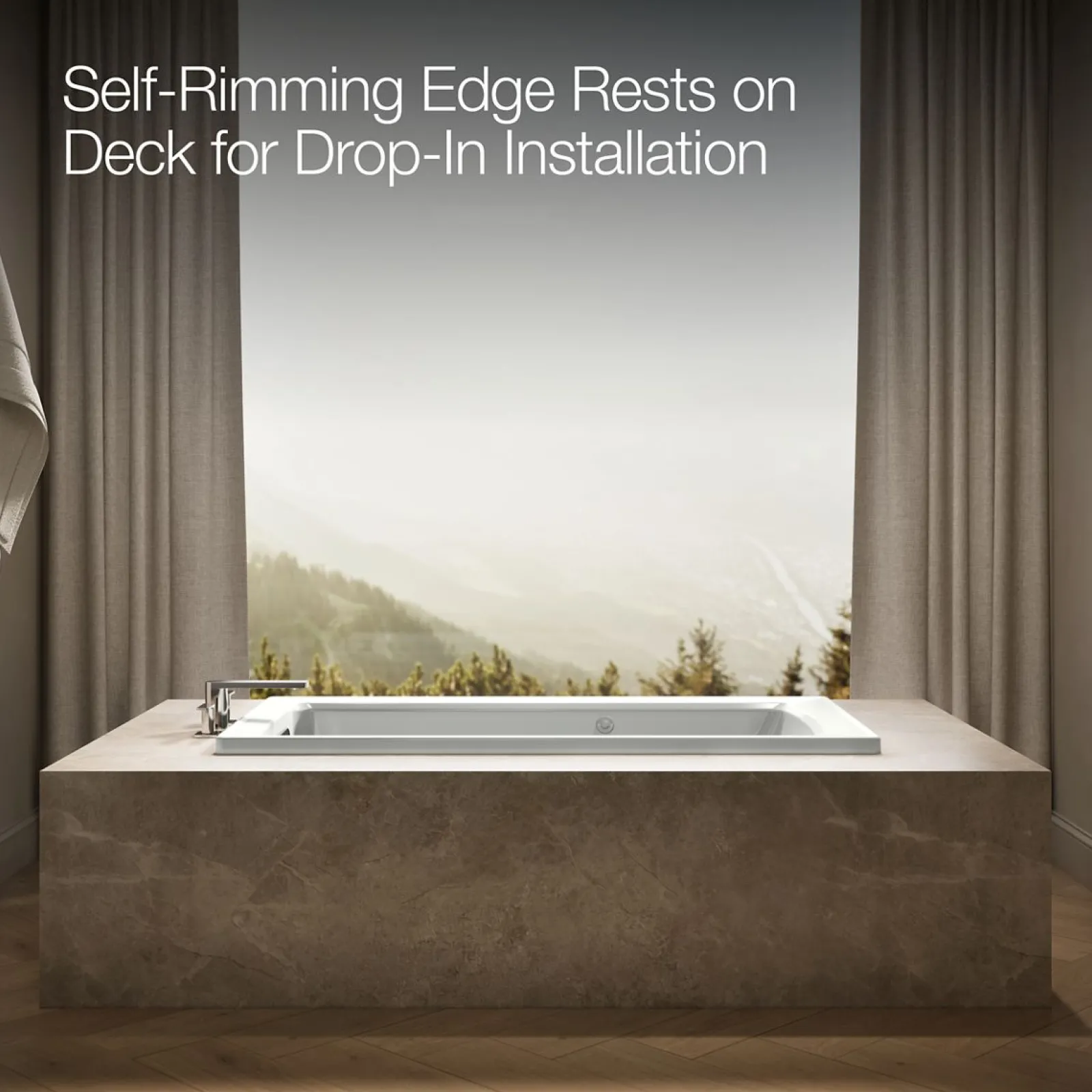 60" x 30" drop-in whirlpool bath^Kohler New