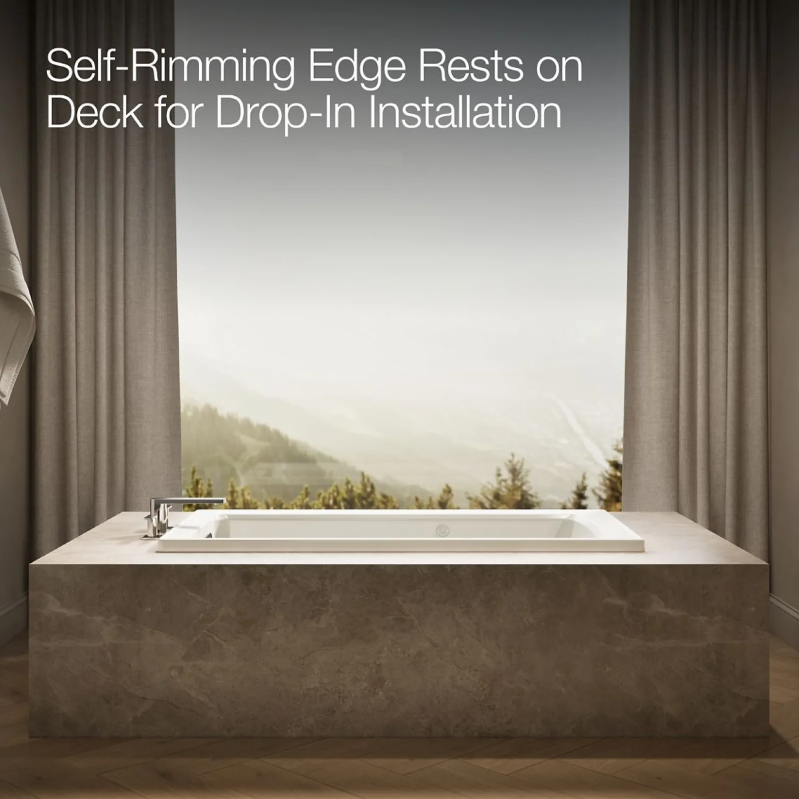 60" x 30" drop-in whirlpool bath^Kohler New