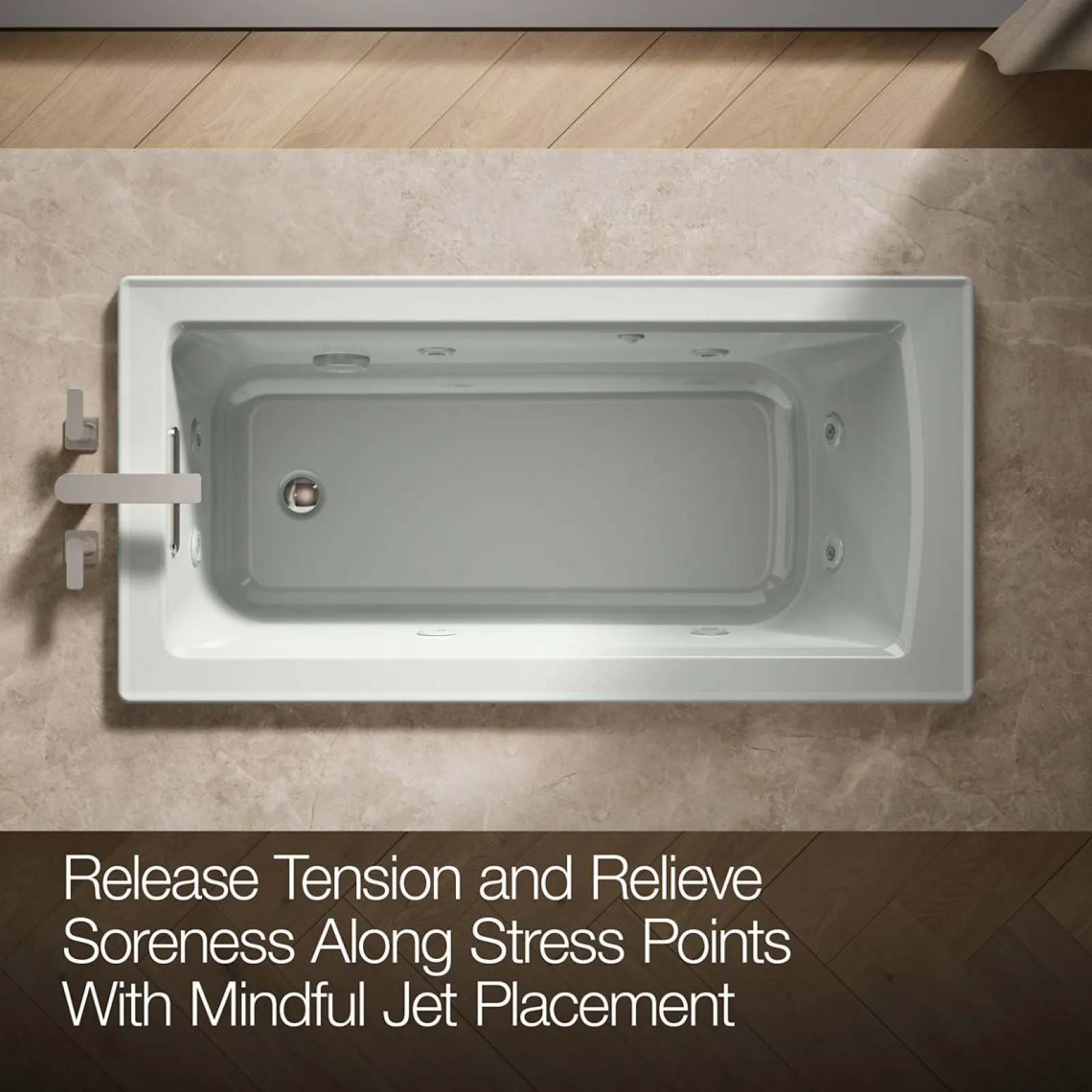 60" x 30" drop-in whirlpool bath^Kohler New