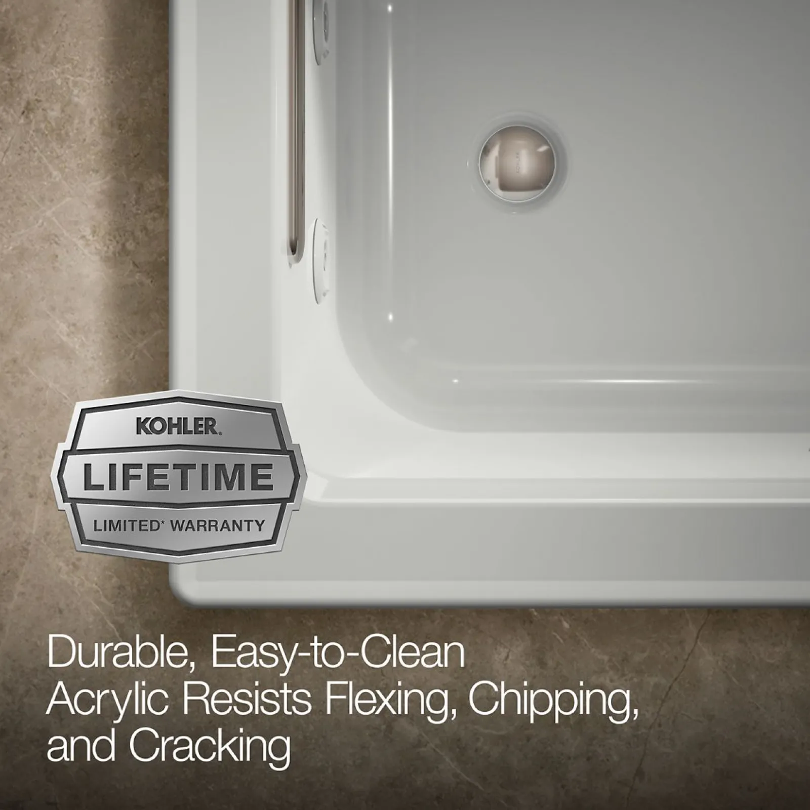 60" x 30" drop-in whirlpool bath^Kohler New