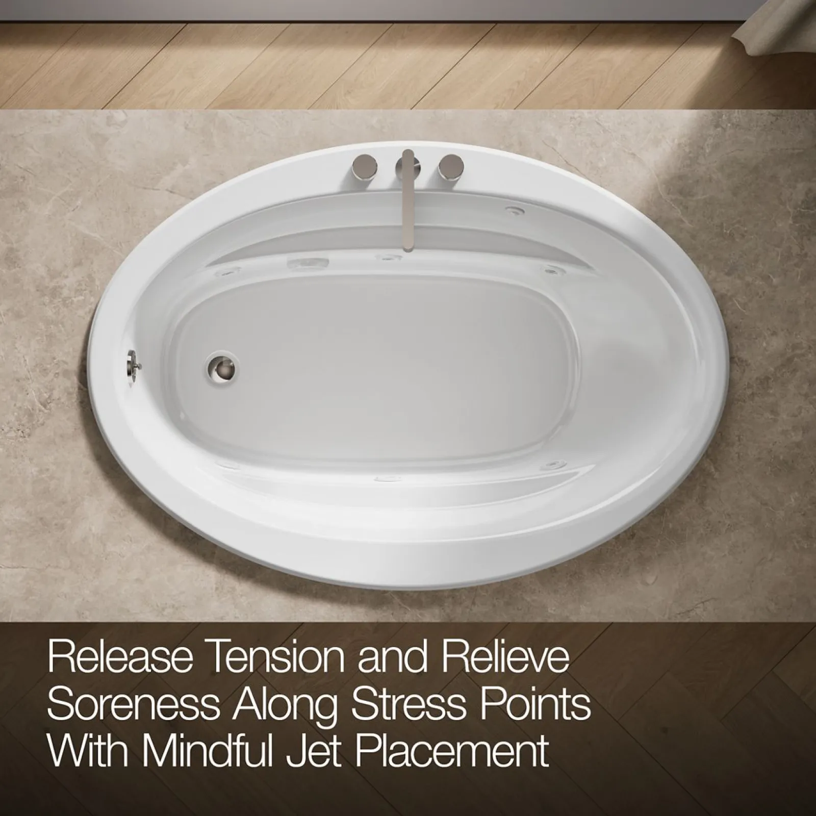 60" x 42" drop-in whirlpool bath^Kohler New