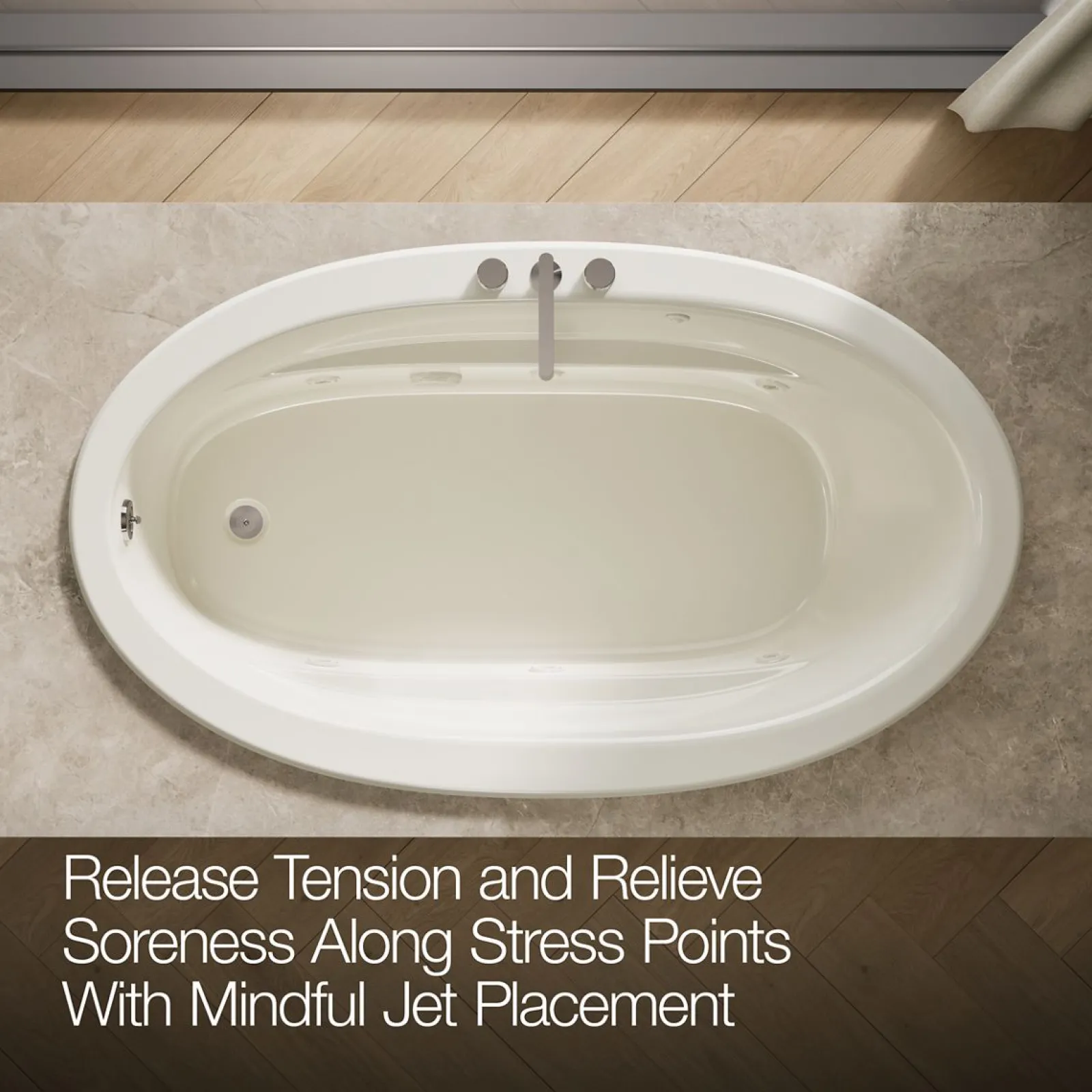60" x 42" drop-in whirlpool bath^Kohler New