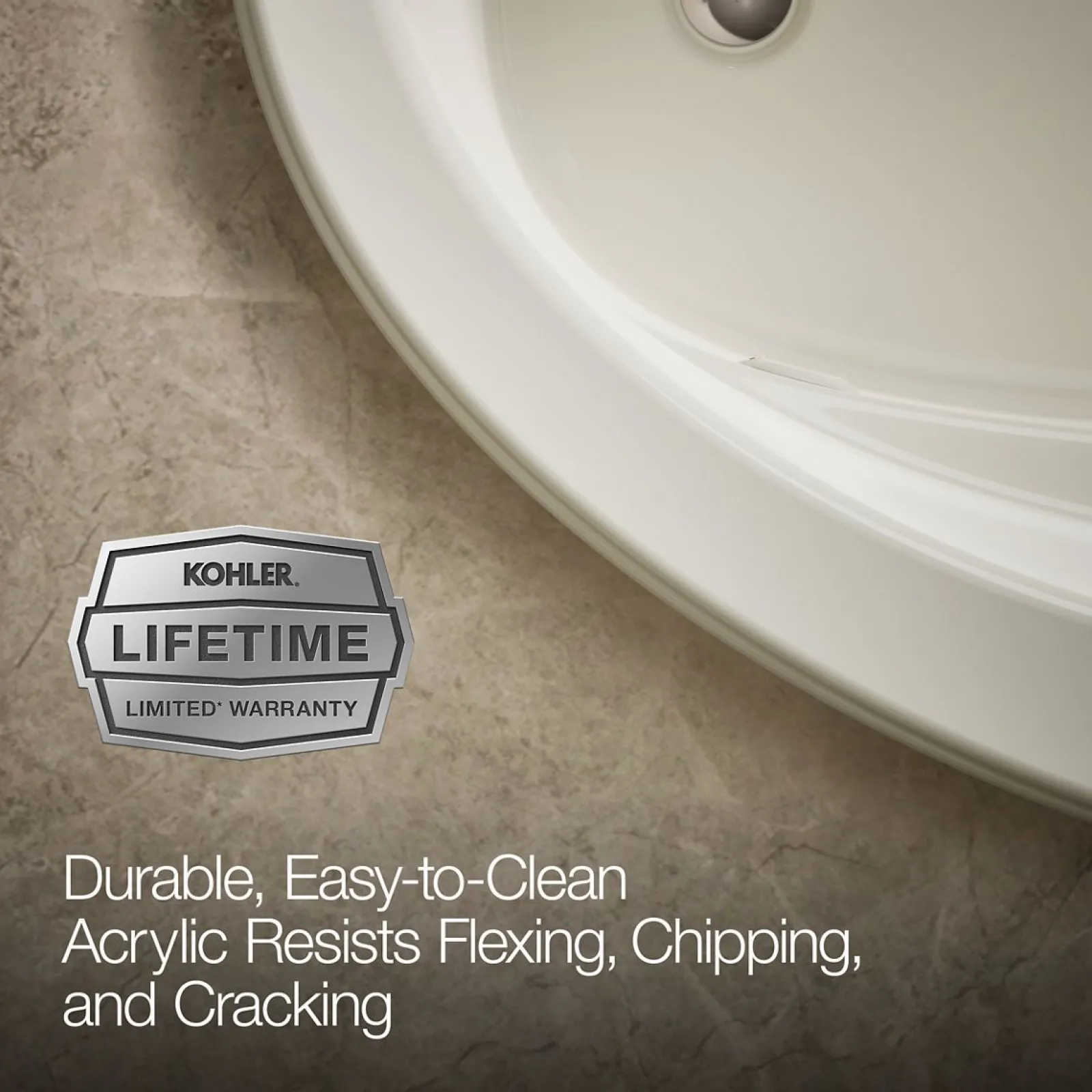 60" x 42" drop-in whirlpool bath^Kohler New