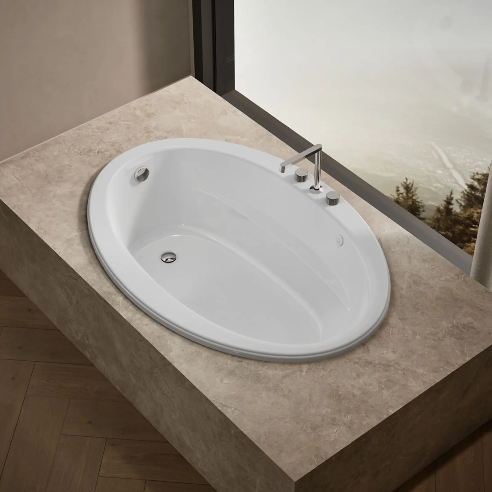 60" x 42" drop-in whirlpool bath^Kohler New