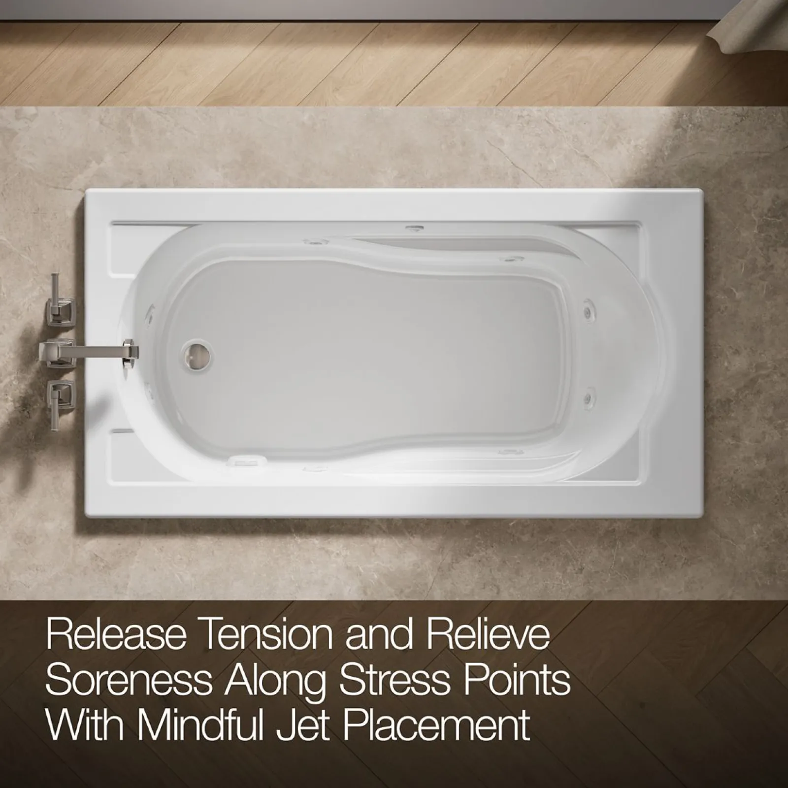 60" x 32" drop-in whirlpool bath^Kohler Discount