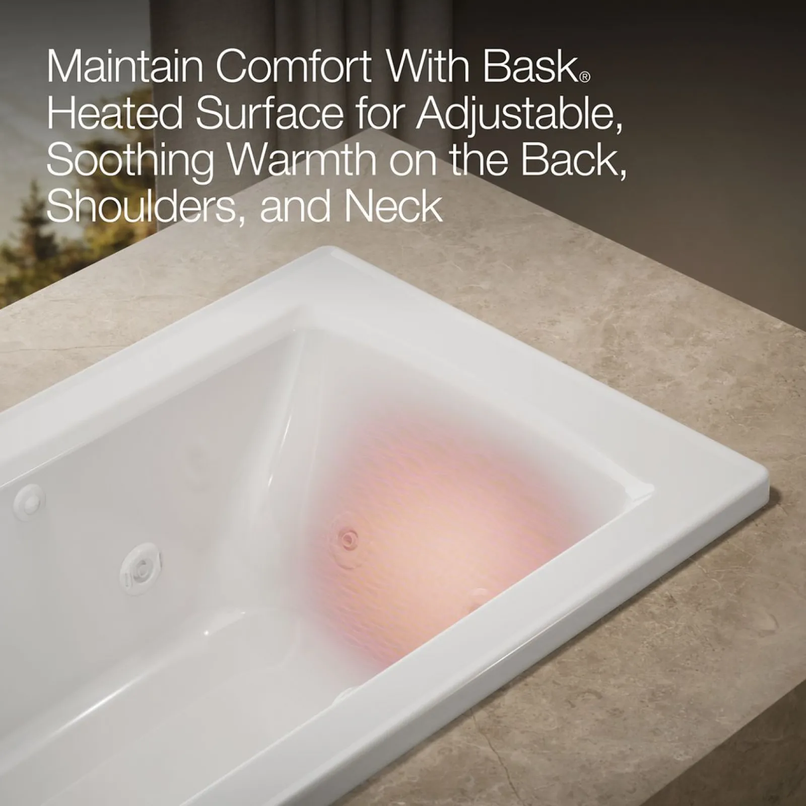 60" x 30" drop-in whirlpool bath with Bask® heated surface^Kohler Sale