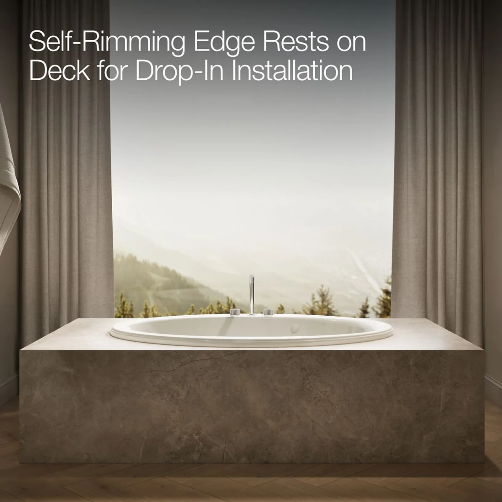 60" x 42" drop-in whirlpool bath with Bask® heated surface^Kohler Discount