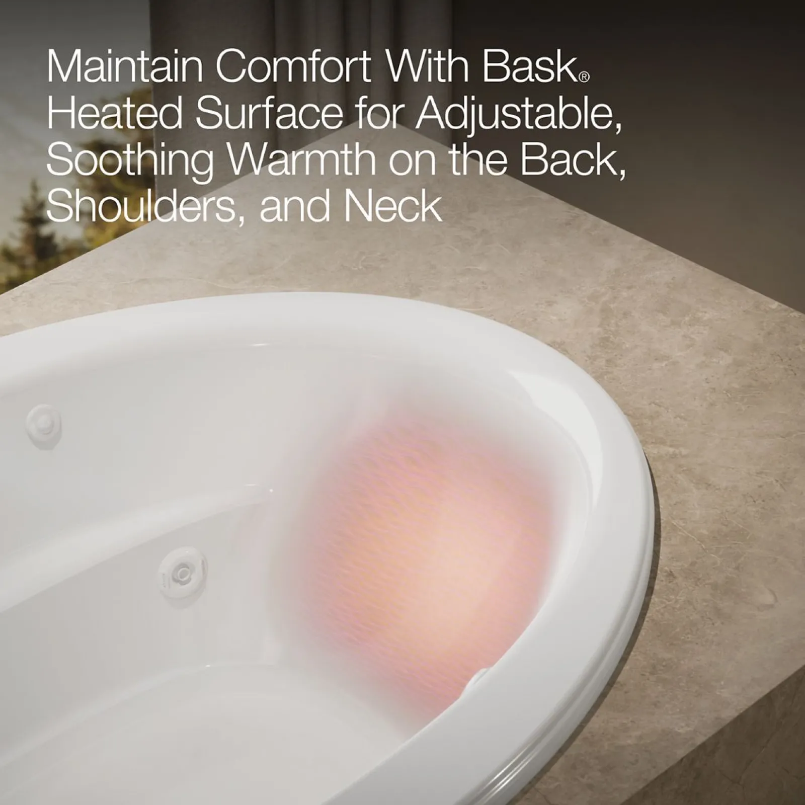 60" x 42" drop-in whirlpool bath with Bask® heated surface^Kohler Discount