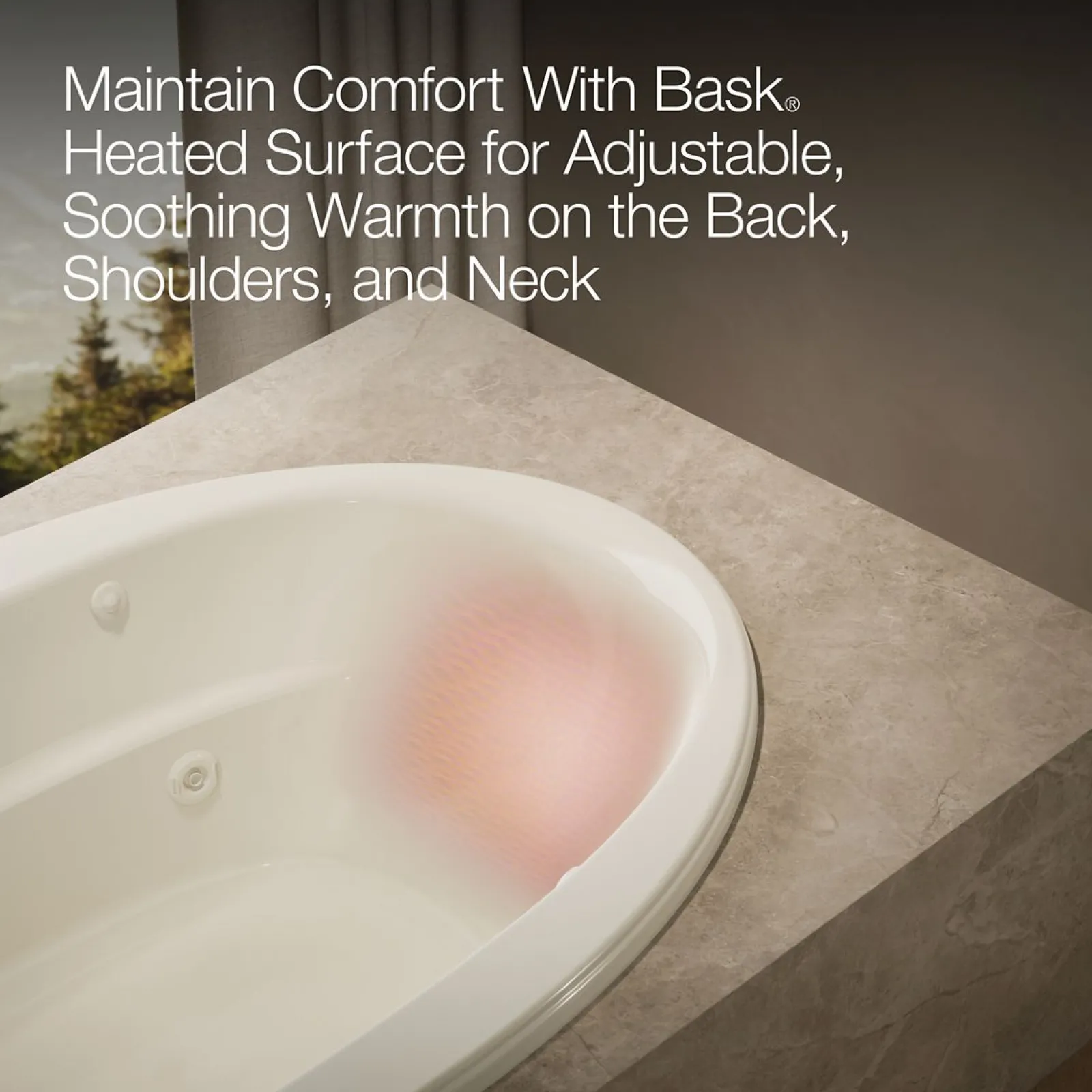 66" x 42" drop-in whirlpool bath with Bask® heated surface^Kohler Discount