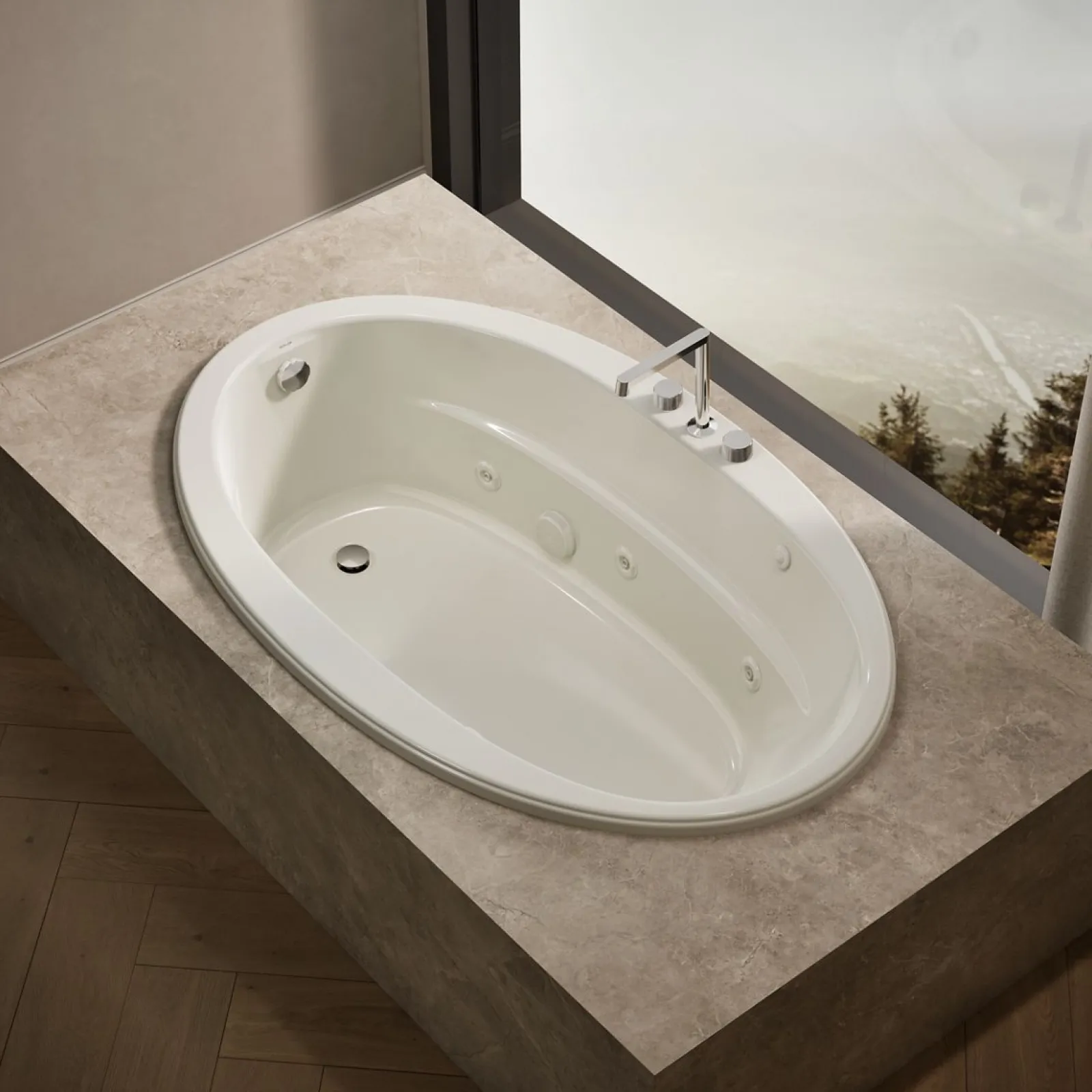 66" x 42" drop-in whirlpool bath with Bask® heated surface^Kohler Discount