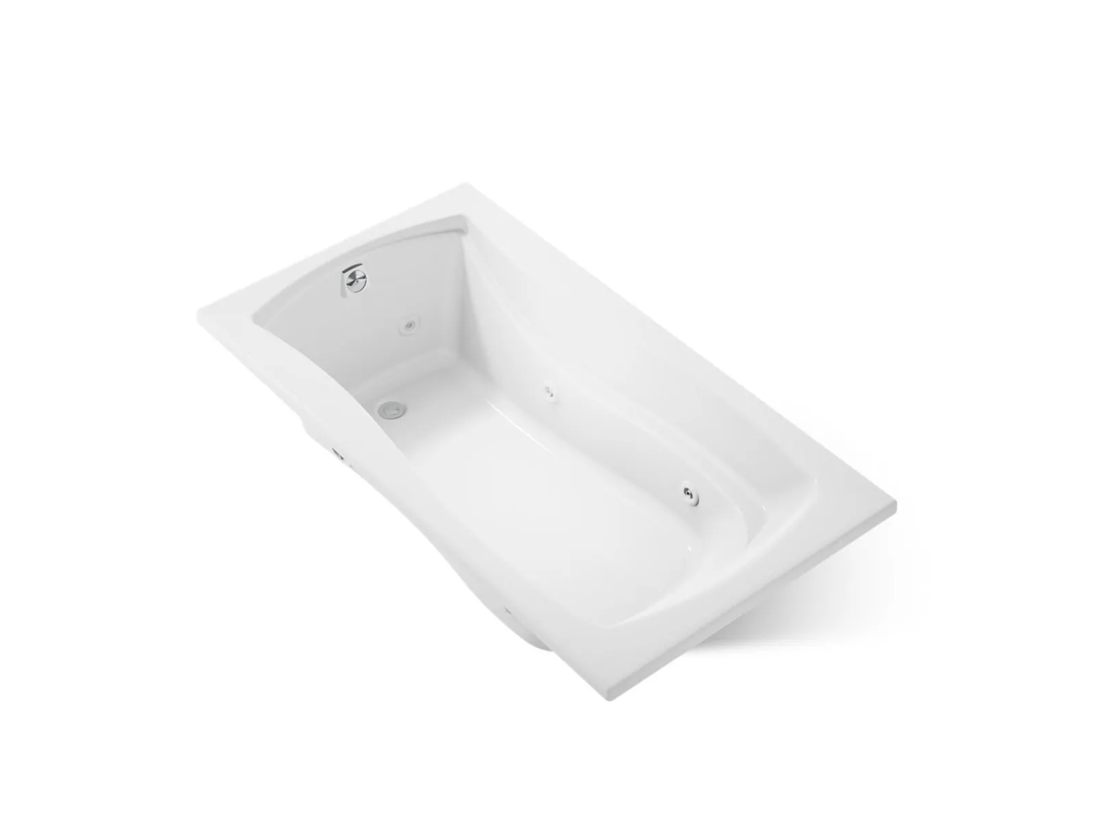 66" x 35-7/8" drop-in whirlpool bath with end drain and heater^Kohler Clearance