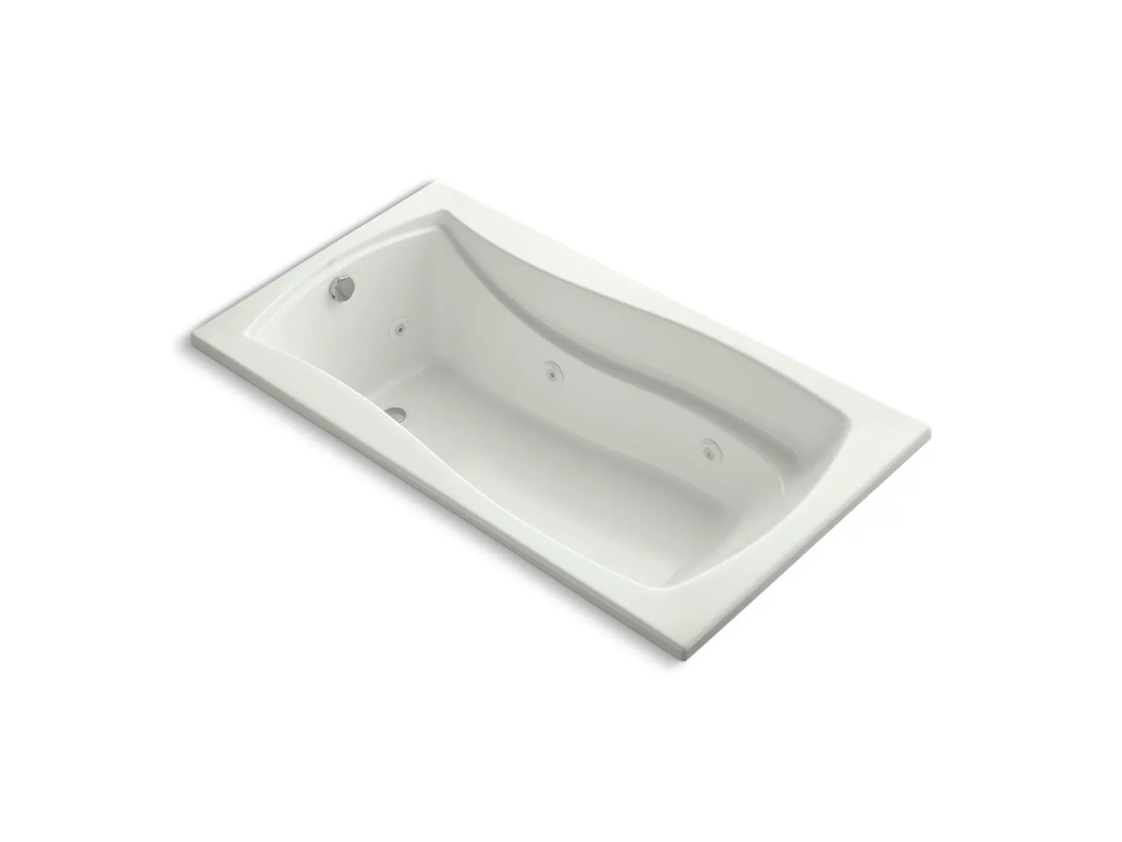 66" x 35-7/8" drop-in whirlpool bath with end drain and heater^Kohler Clearance