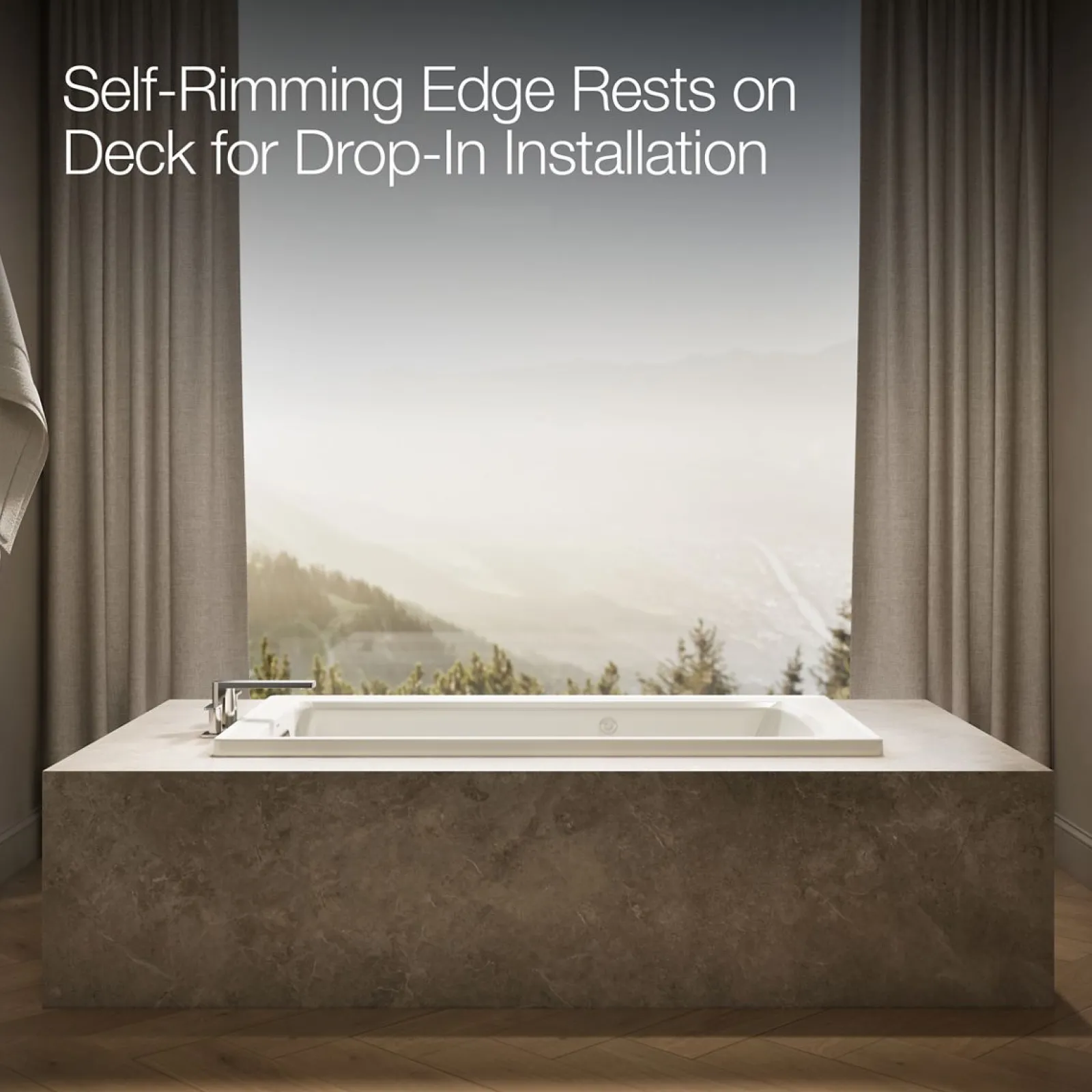 60" x 32" drop-in whirlpool bath with heater^Kohler Sale