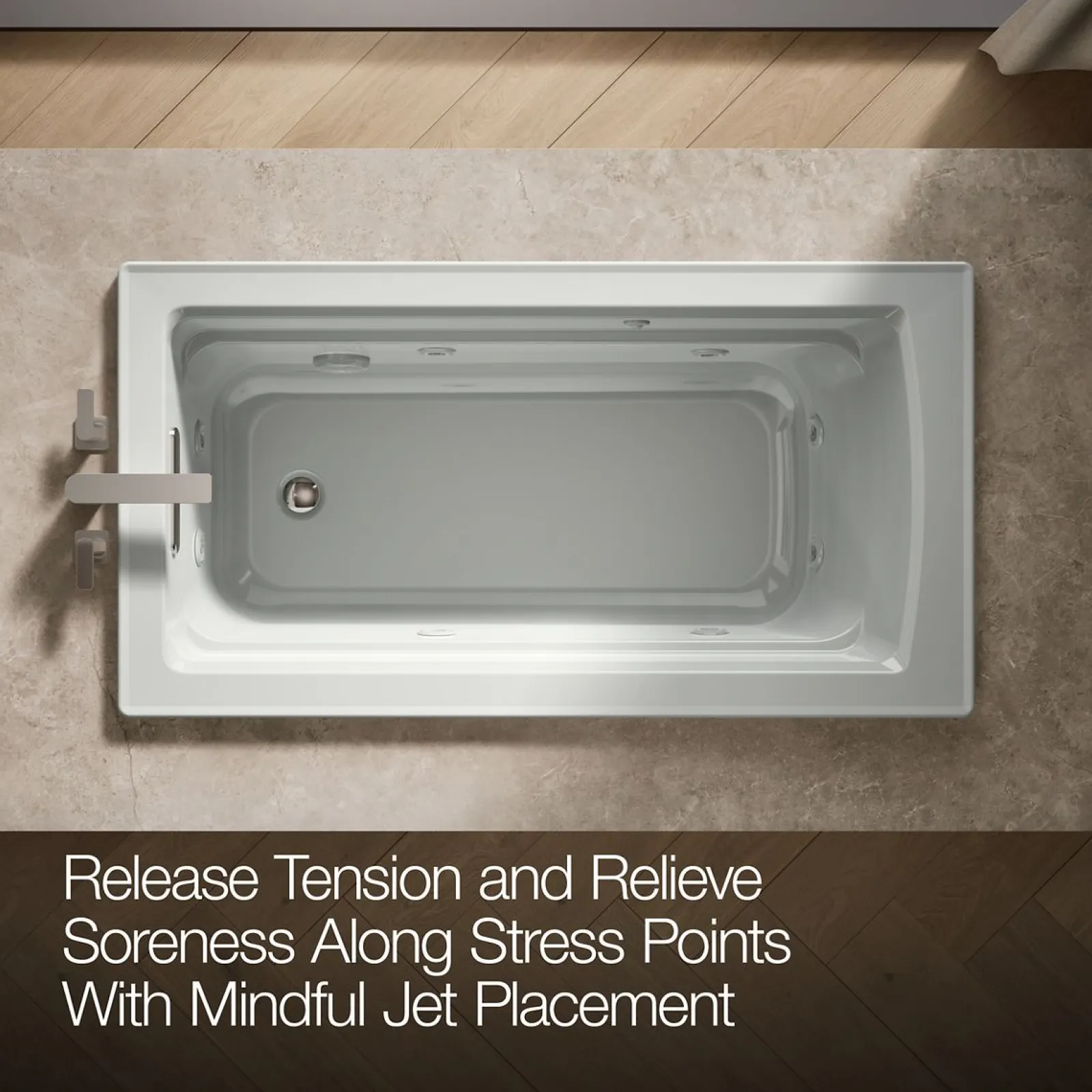 60" x 32" drop-in whirlpool bath with heater^Kohler Sale