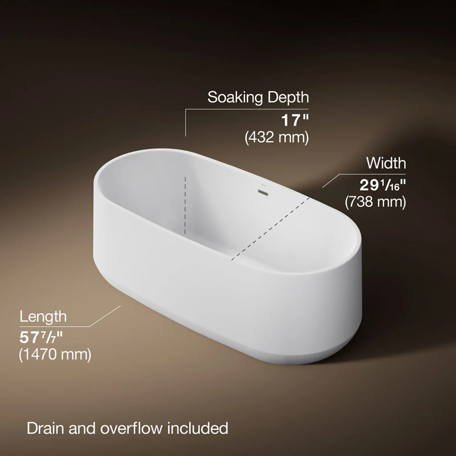 60" x 29" freestanding bath^Kohler Online