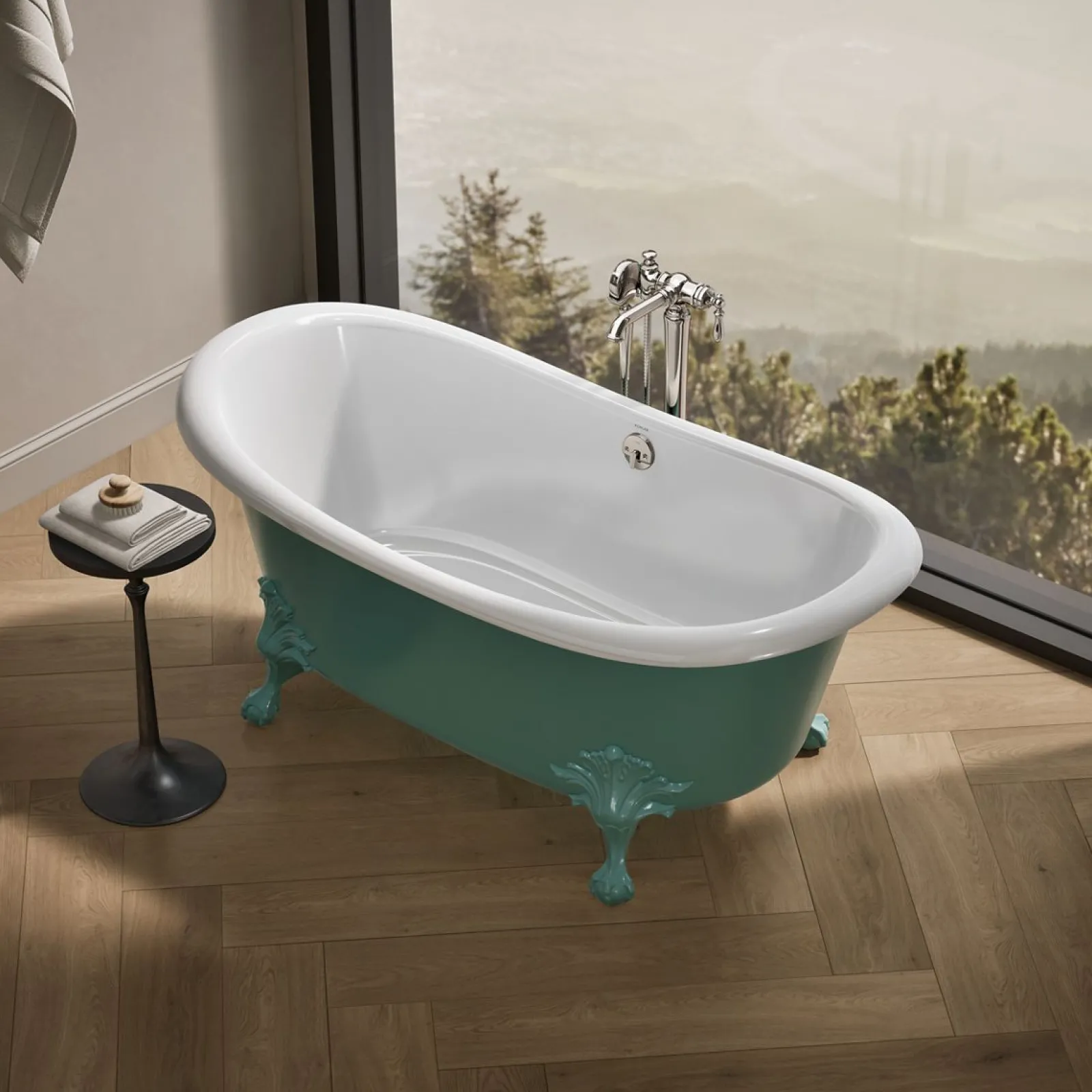 66-1/8" x 32-1/2" freestanding bath^Kohler