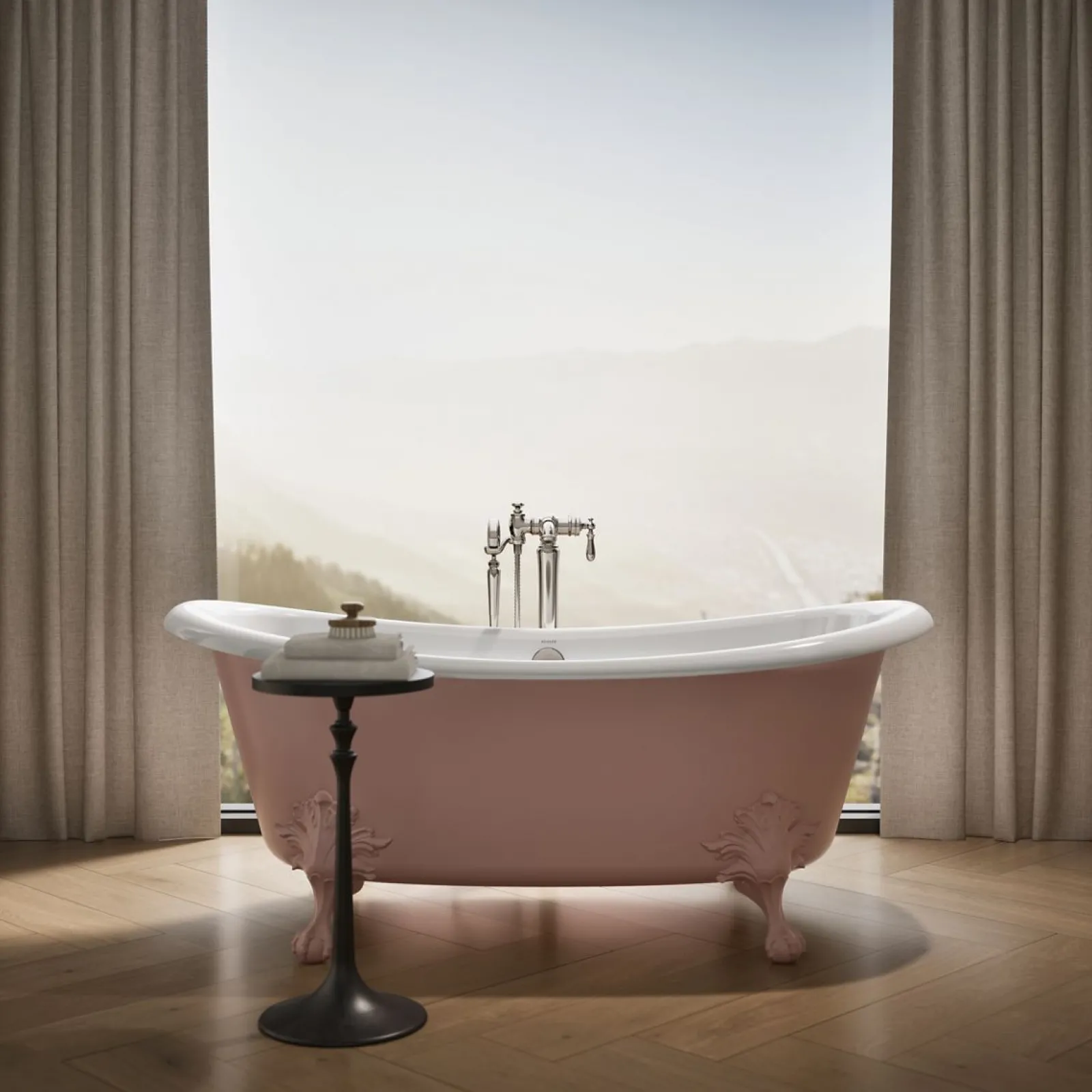 66-1/8" x 32-1/2" freestanding bath^Kohler