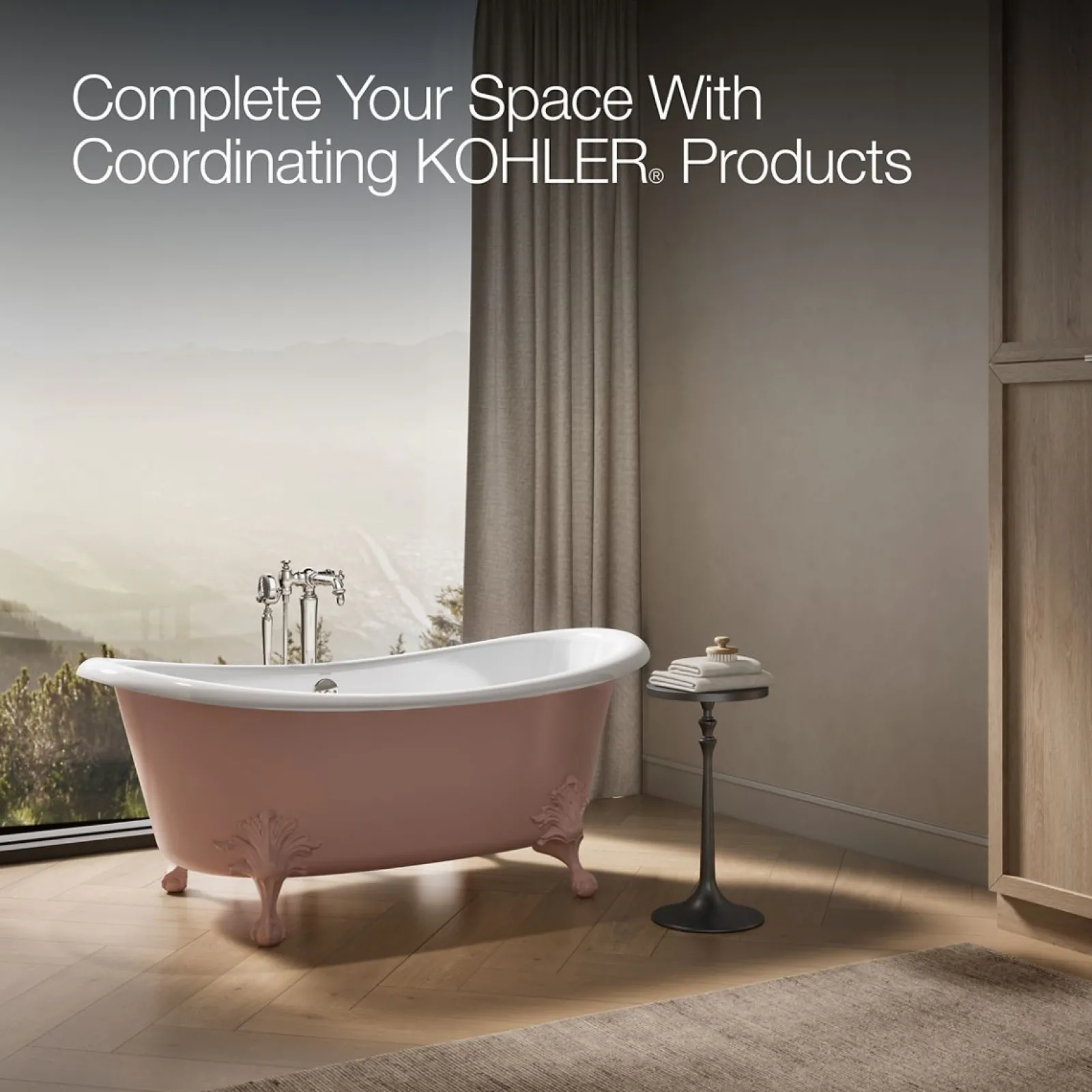 66-1/8" x 32-1/2" freestanding bath^Kohler