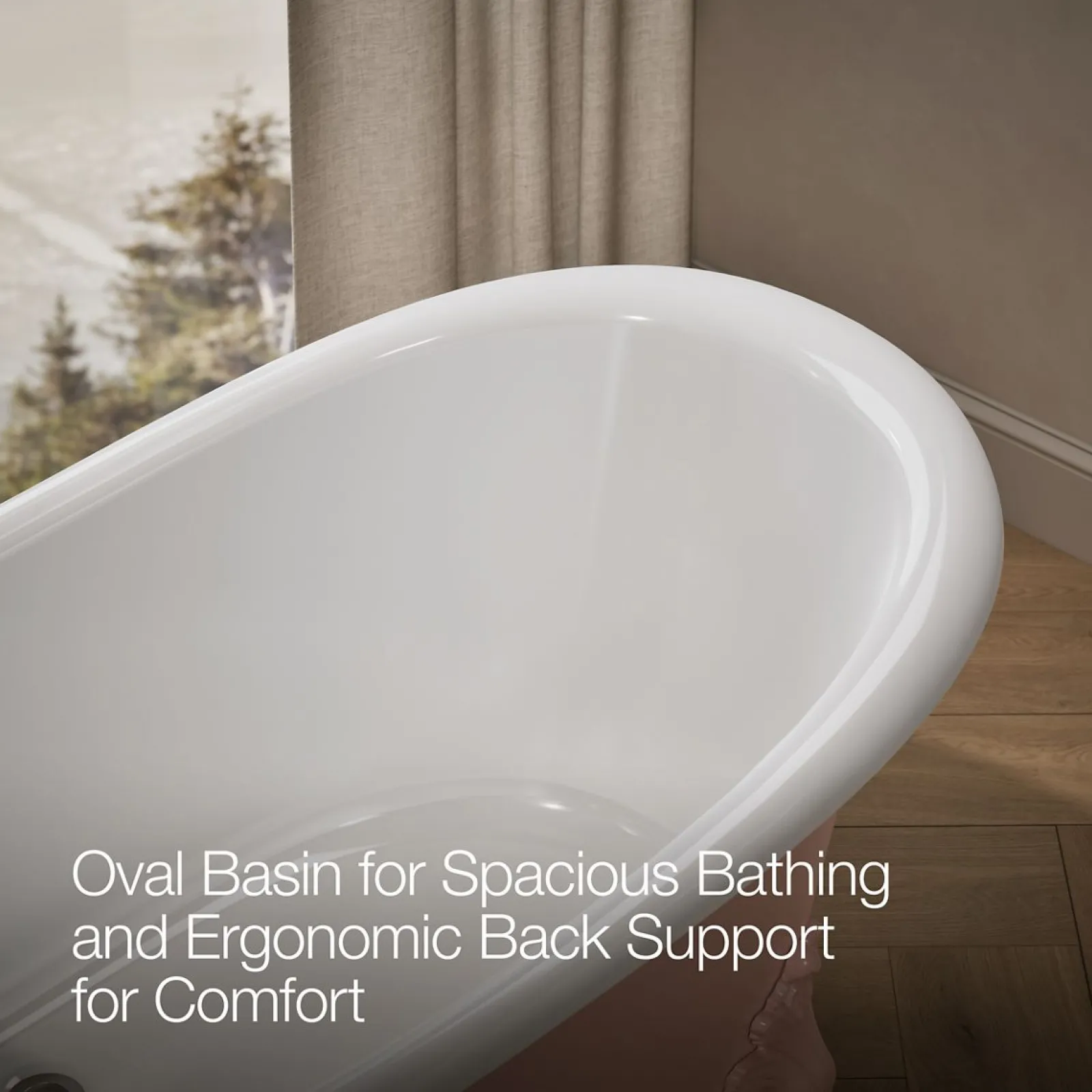 66-1/8" x 32-1/2" freestanding bath^Kohler