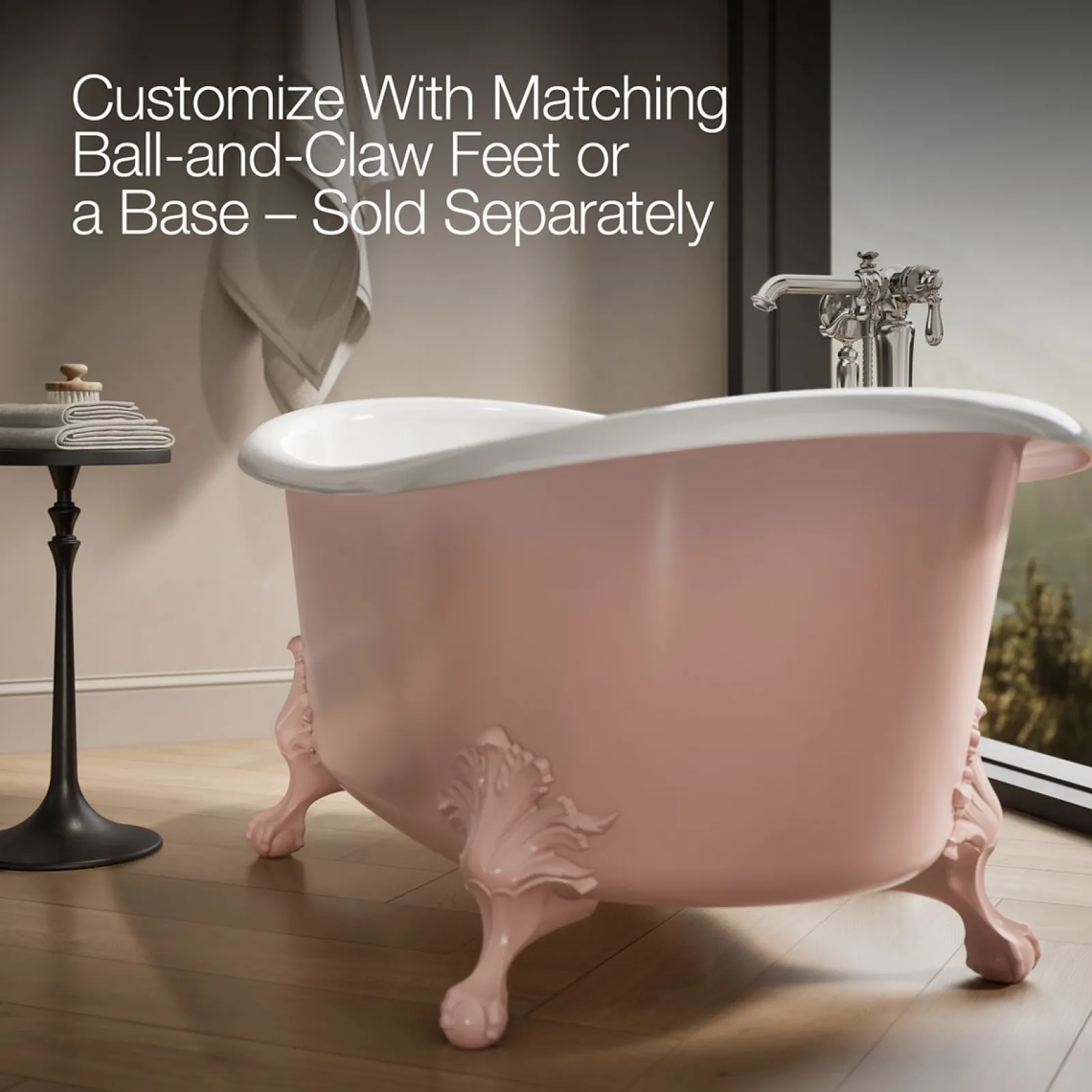 66-1/8" x 32-1/2" freestanding bath^Kohler